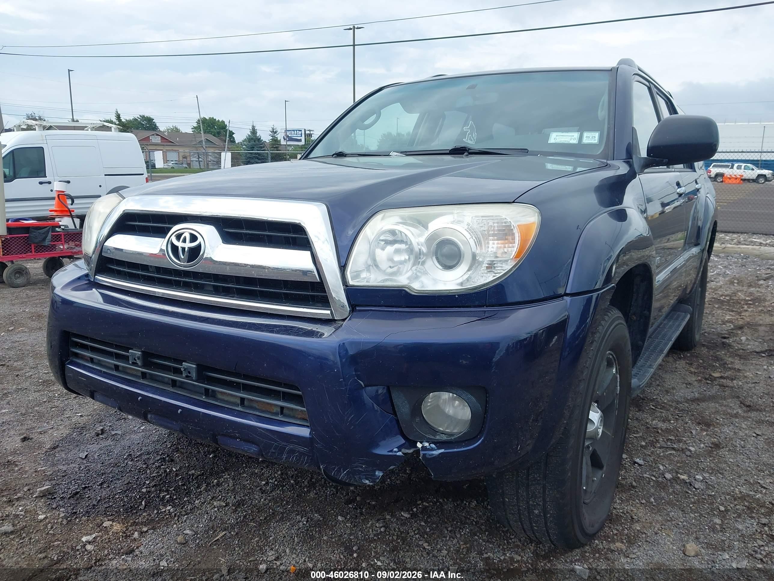 2007 Toyota 4runner Sr5 V6 Blue vin: JTEBU14R678099975