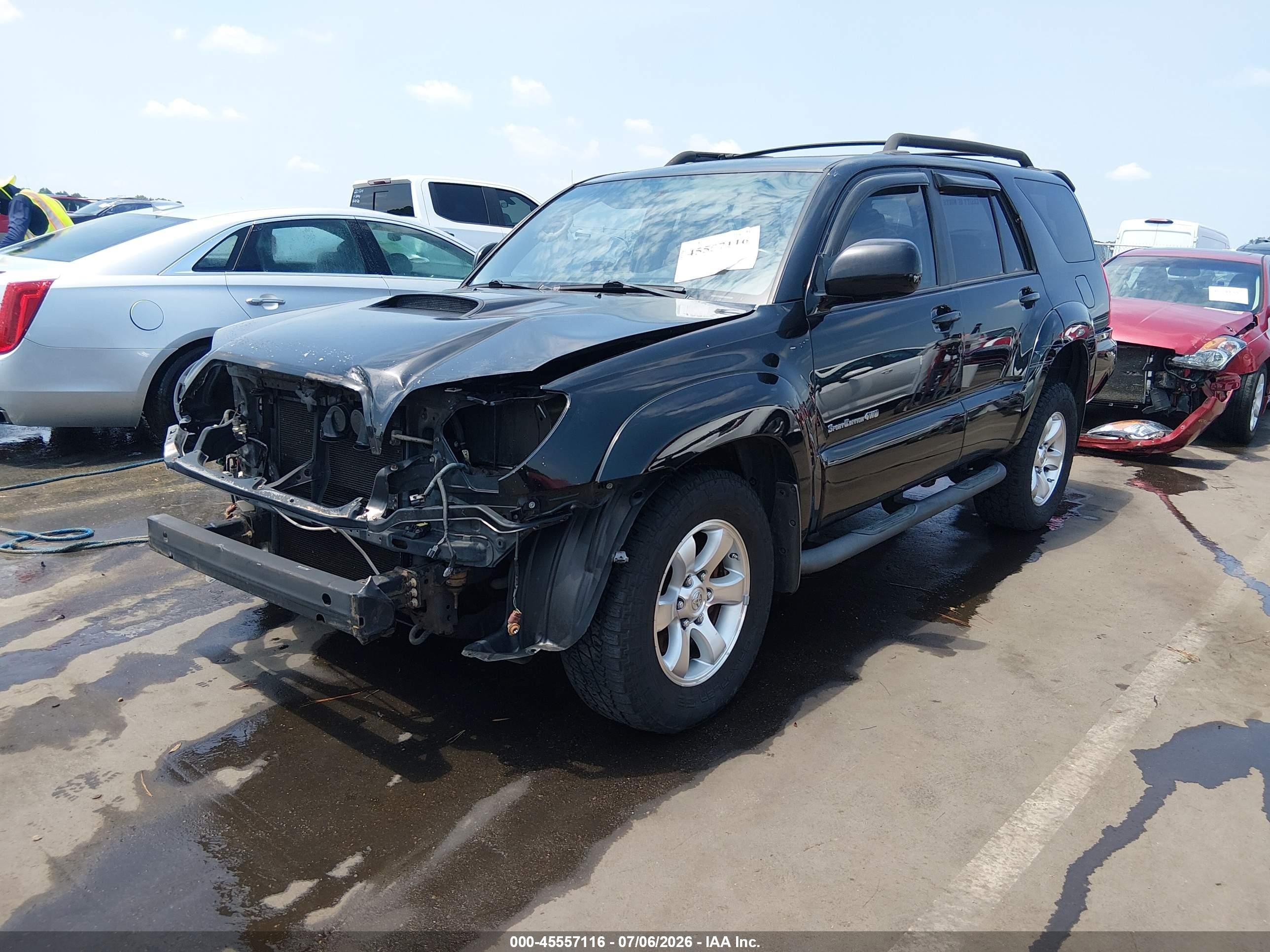 2007 Toyota 4runner Sport V6 Black vin: JTEBU14R678104267