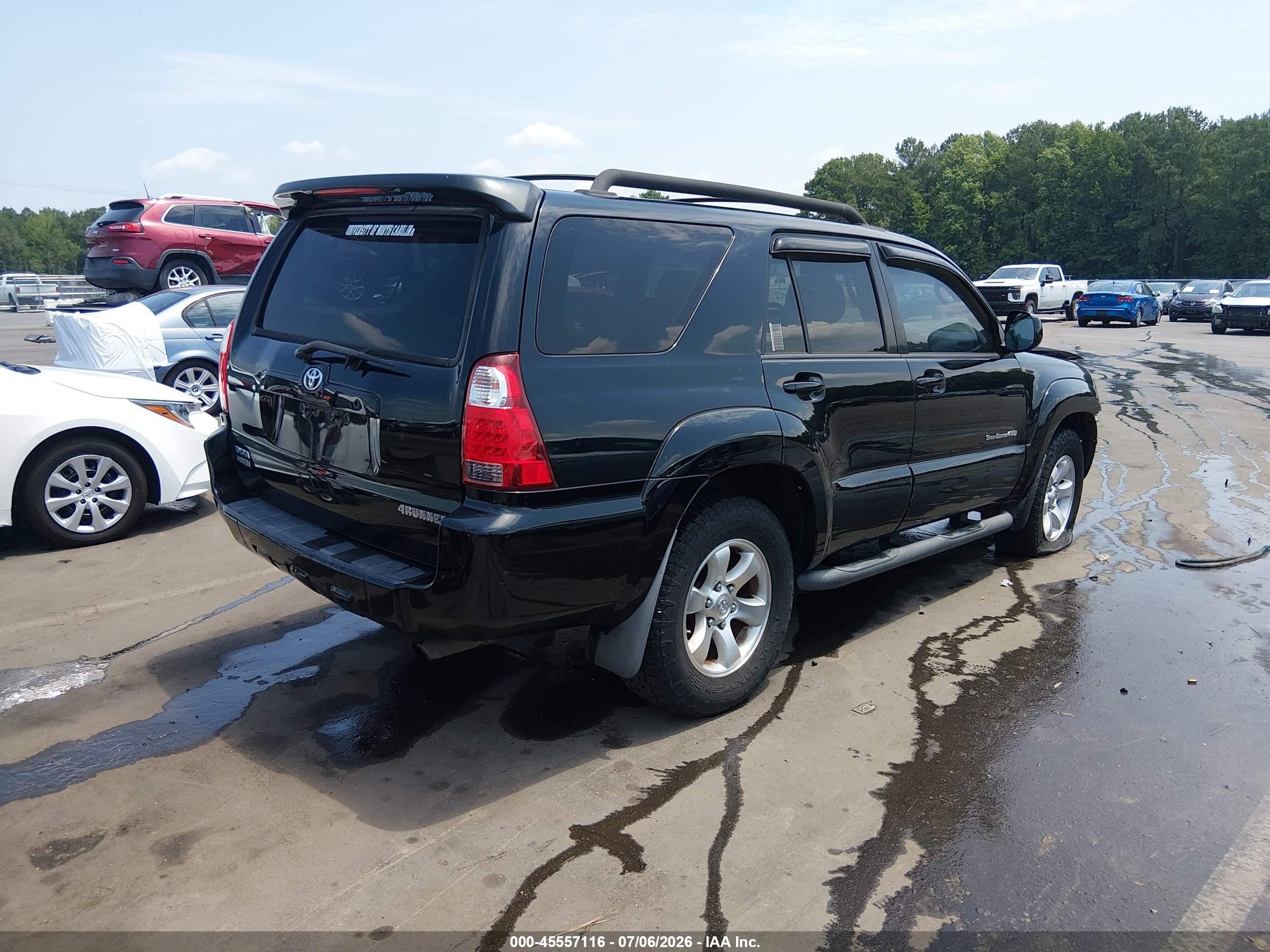 2007 Toyota 4runner Sport V6 Black vin: JTEBU14R678104267