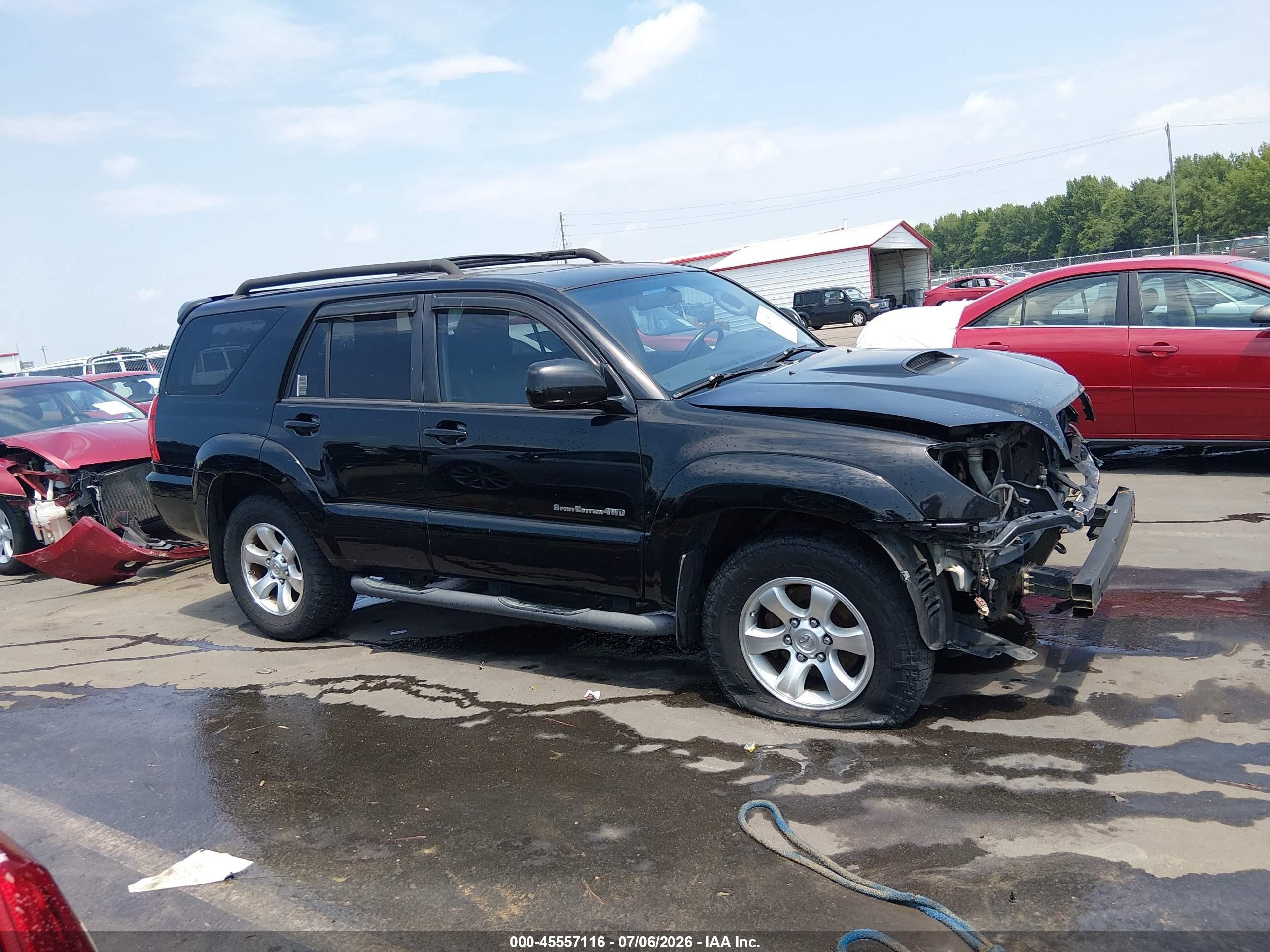 2007 Toyota 4runner Sport V6 Black vin: JTEBU14R678104267