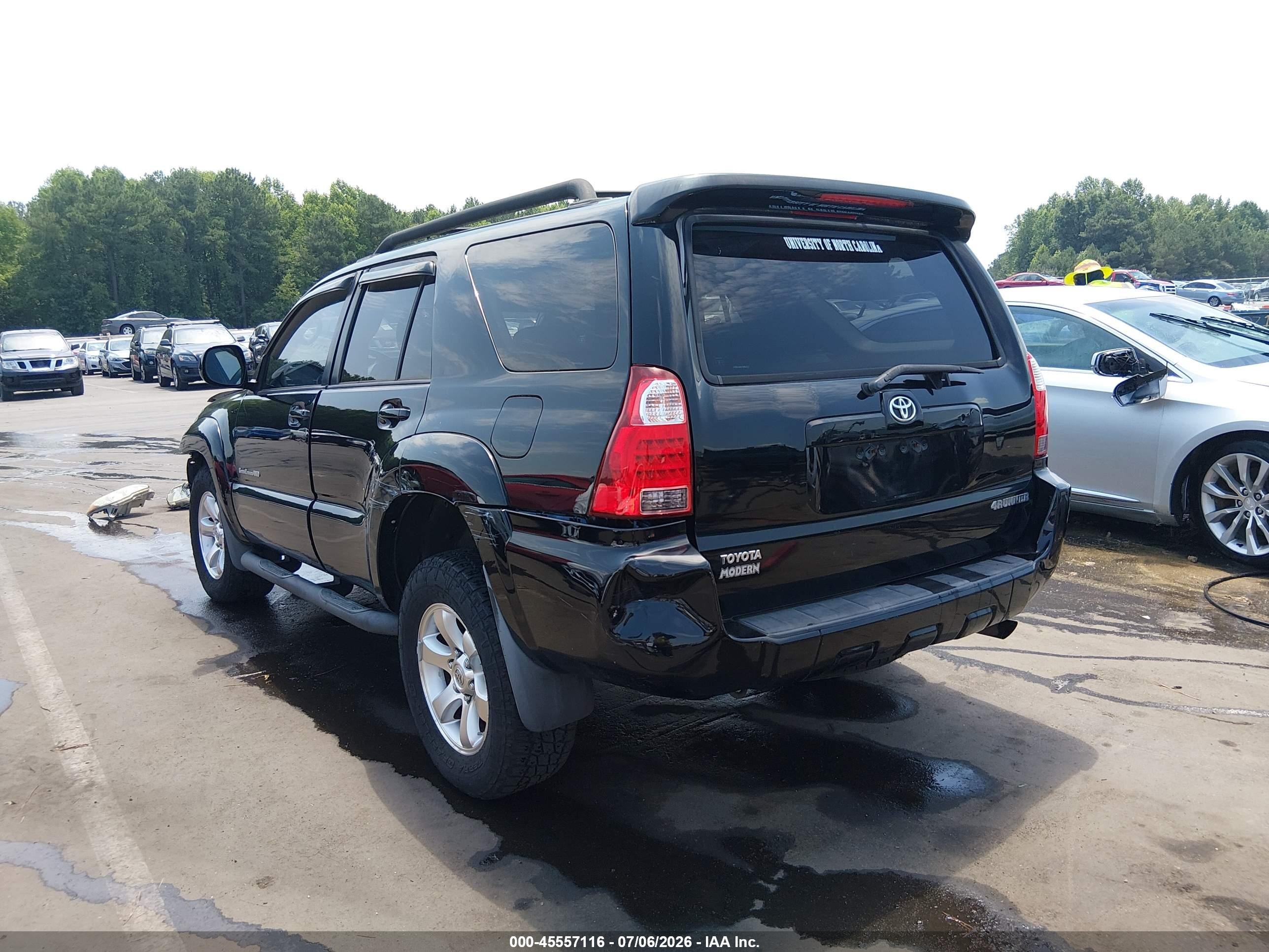 2007 Toyota 4runner Sport V6 Black vin: JTEBU14R678104267