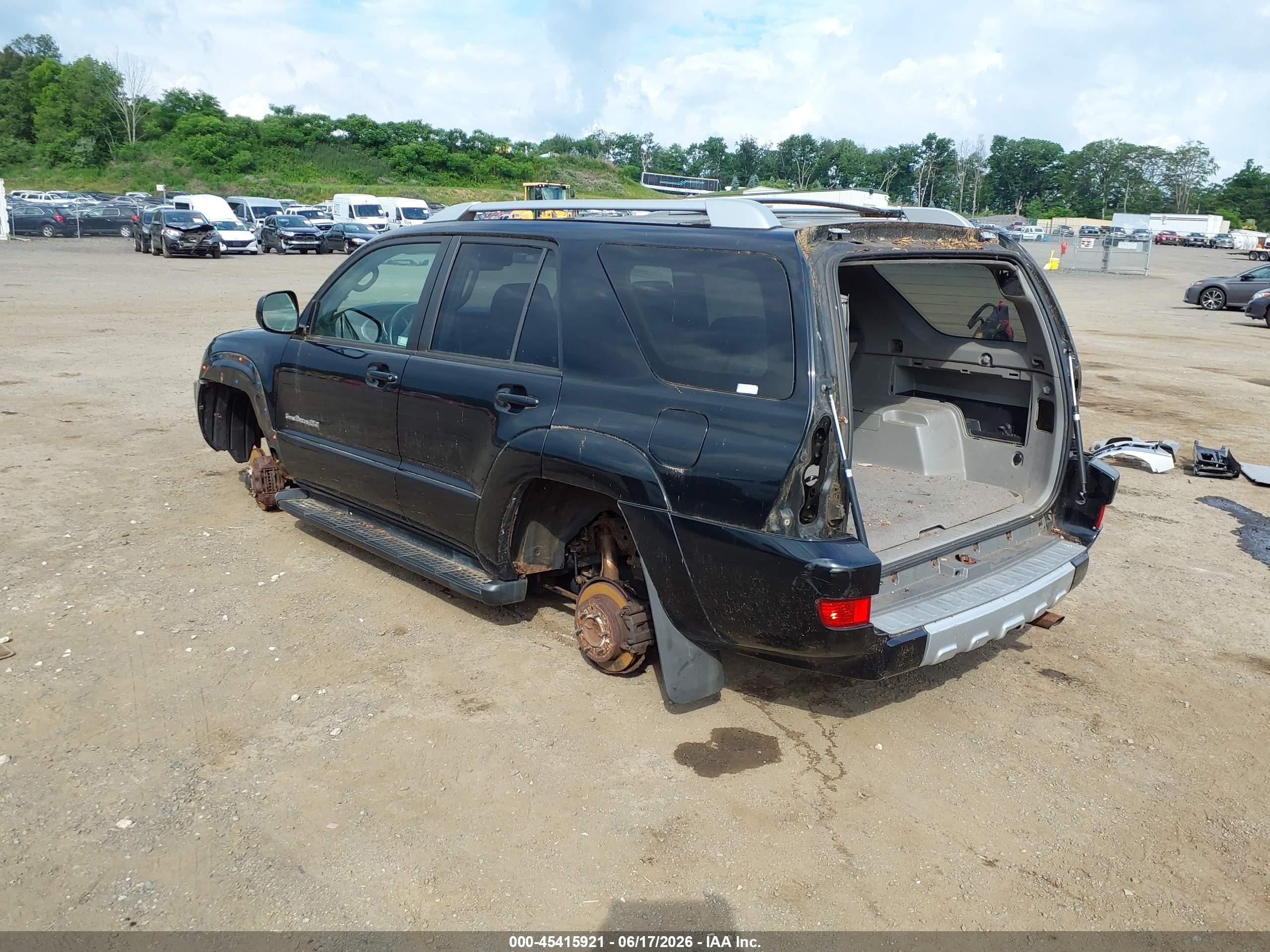 2004 Toyota 4runner Sr5 Sport V6 Black vin: JTEBU14R740026799