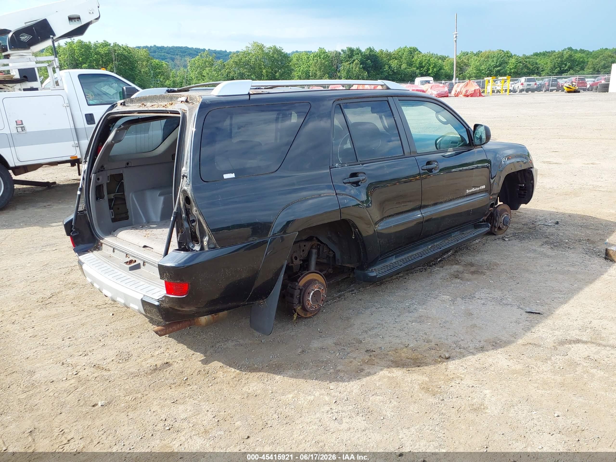 2004 Toyota 4runner Sr5 Sport V6 Black vin: JTEBU14R740026799
