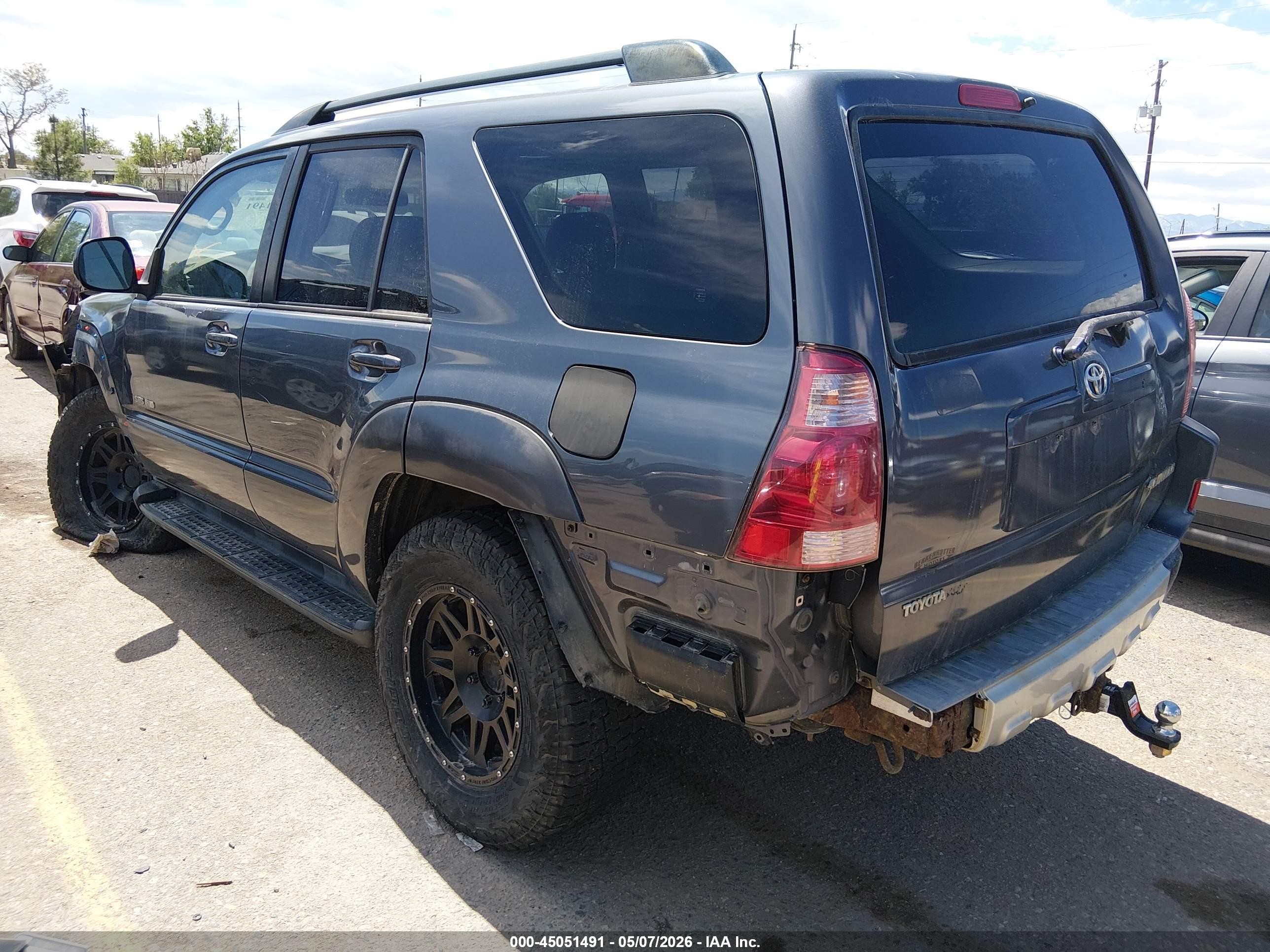 2004 Toyota 4runner Sr5 V6 Gray vin: JTEBU14R740032151