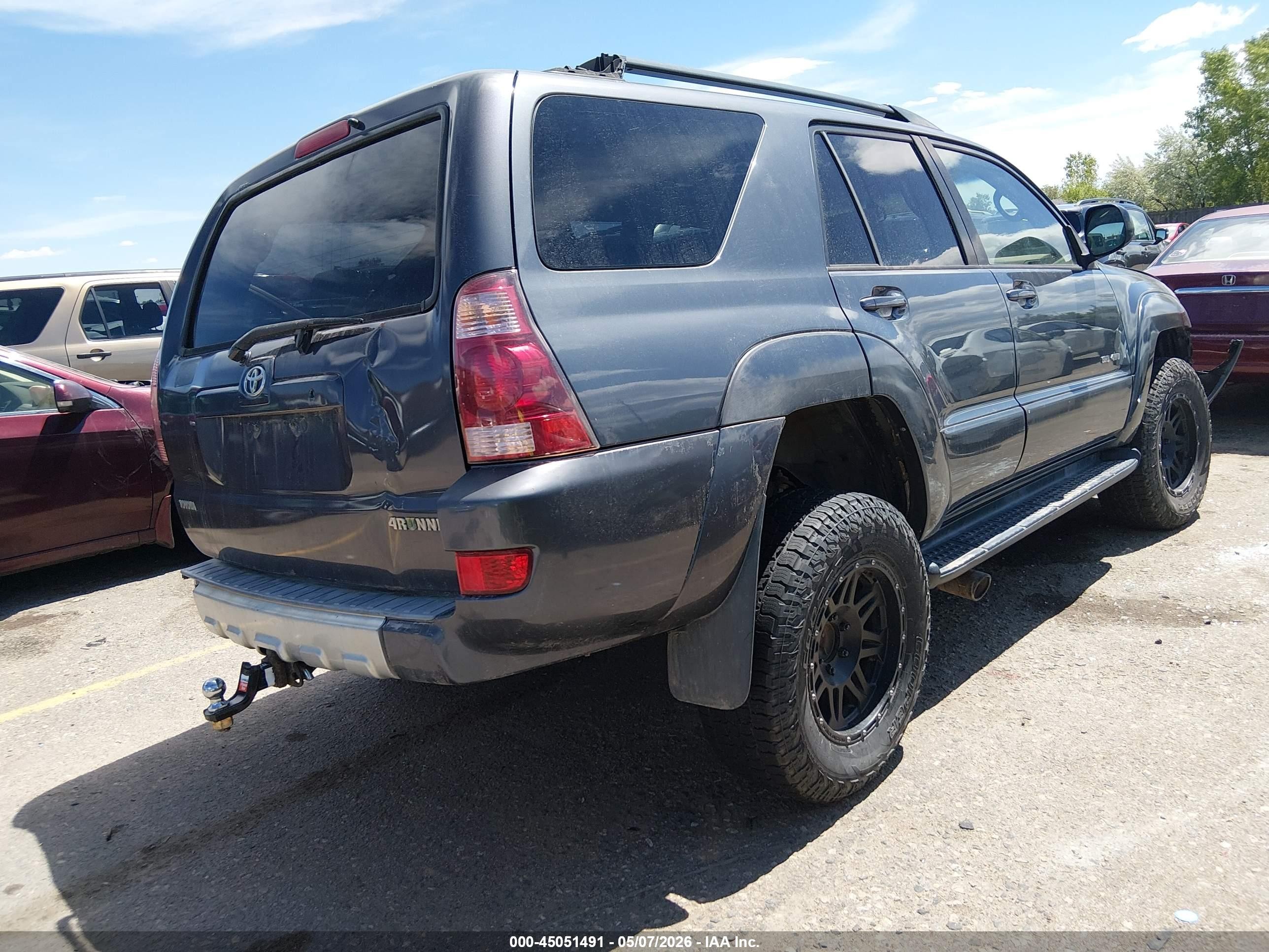 2004 Toyota 4runner Sr5 V6 Gray vin: JTEBU14R740032151