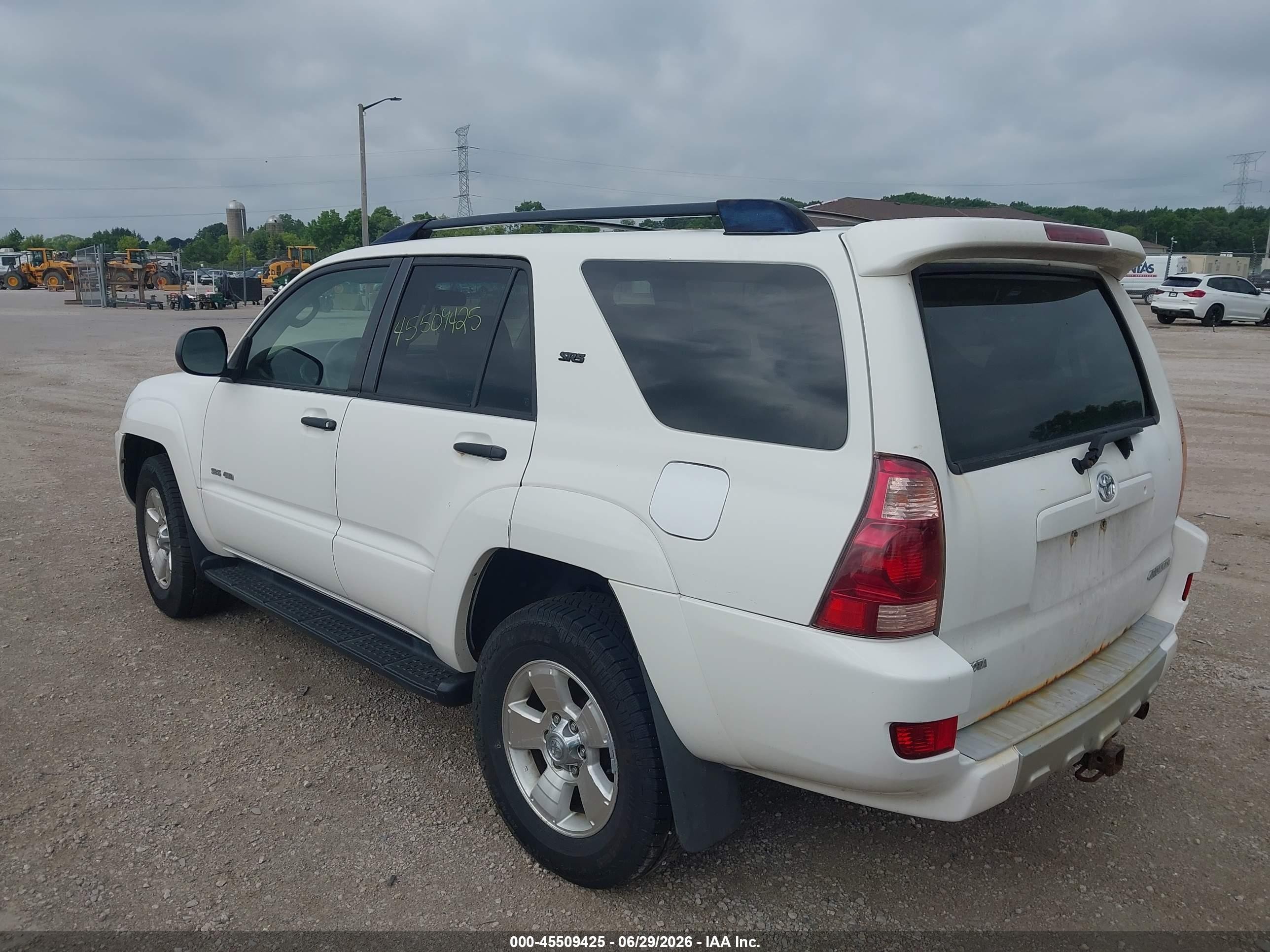 2004 Toyota 4runner Sr5 V6 White vin: JTEBU14R740050004