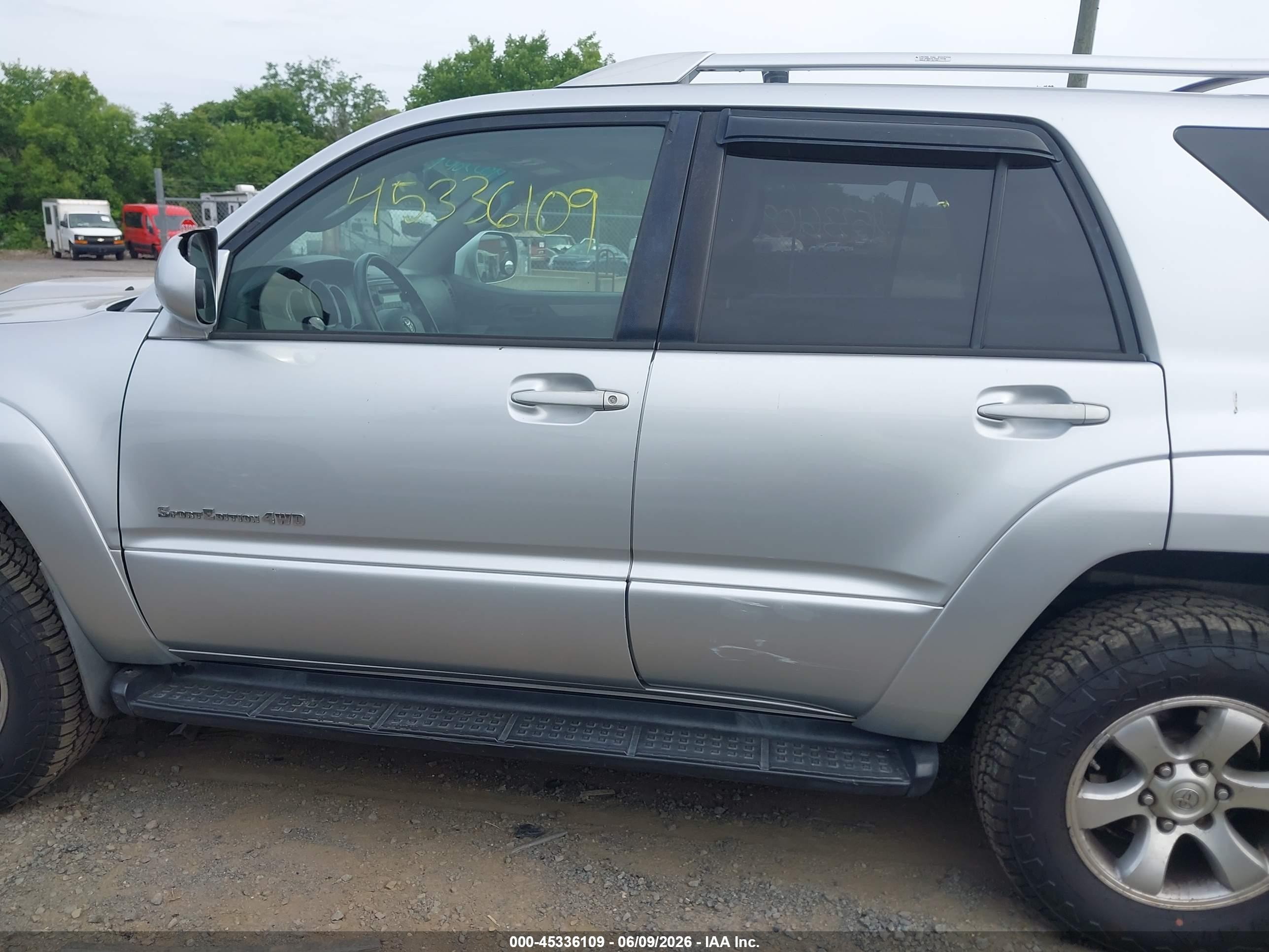 2005 Toyota 4runner Sr5 Sport V6 Silver vin: JTEBU14R750063272