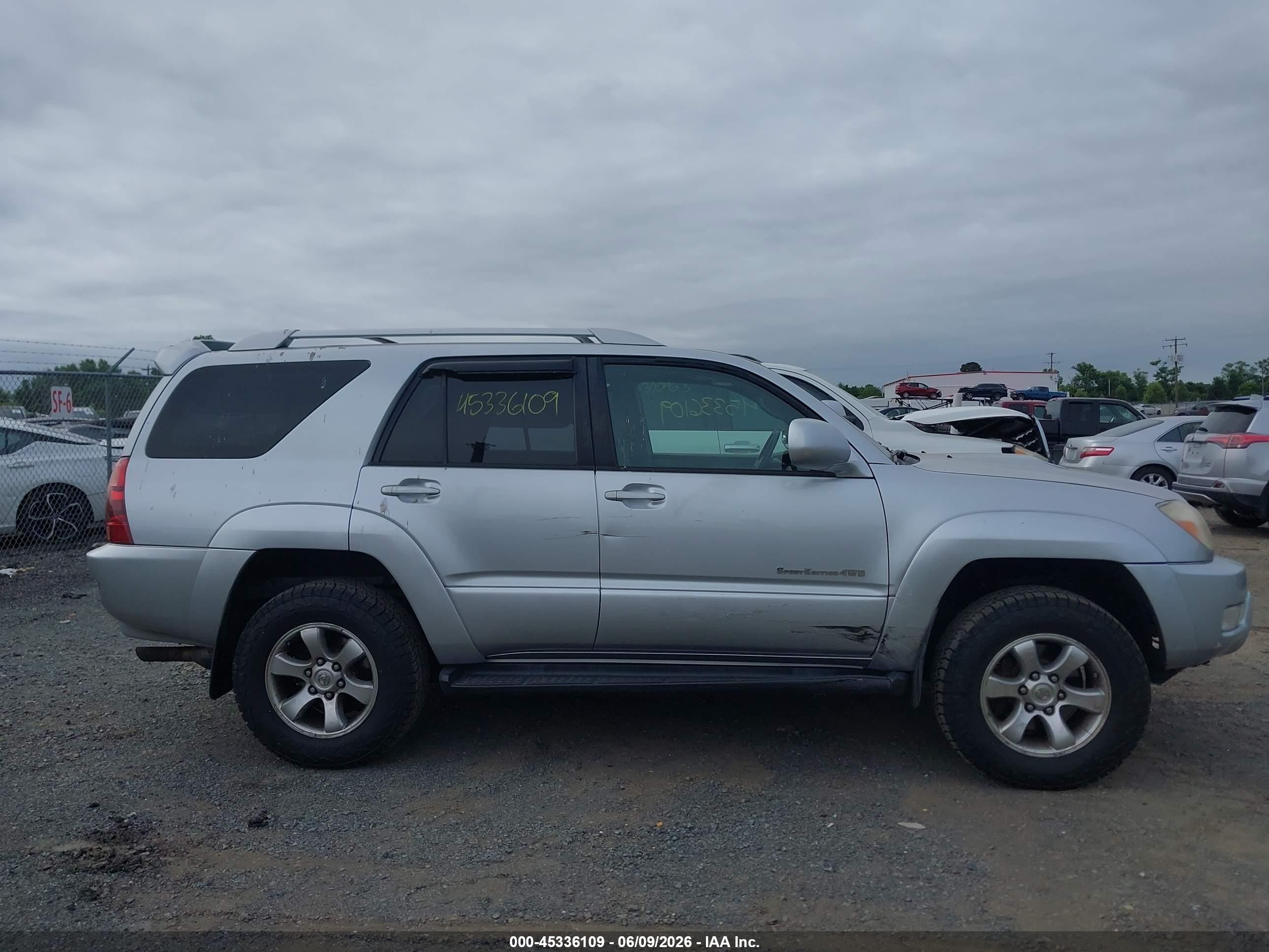 2005 Toyota 4runner Sr5 Sport V6 Silver vin: JTEBU14R750063272