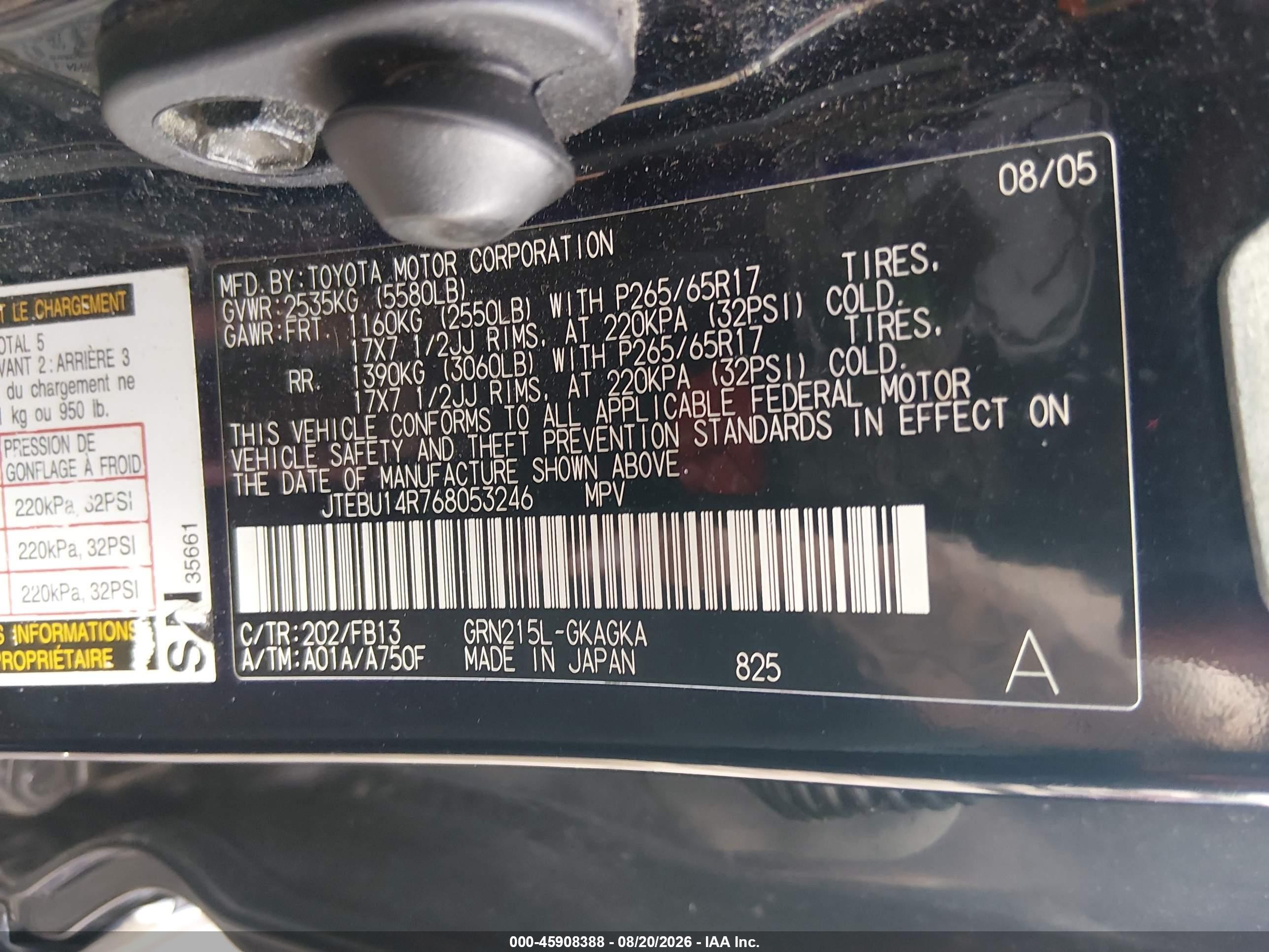 2006 Toyota 4runner Sr5 Sport V6 Черный vin: JTEBU14R768053246