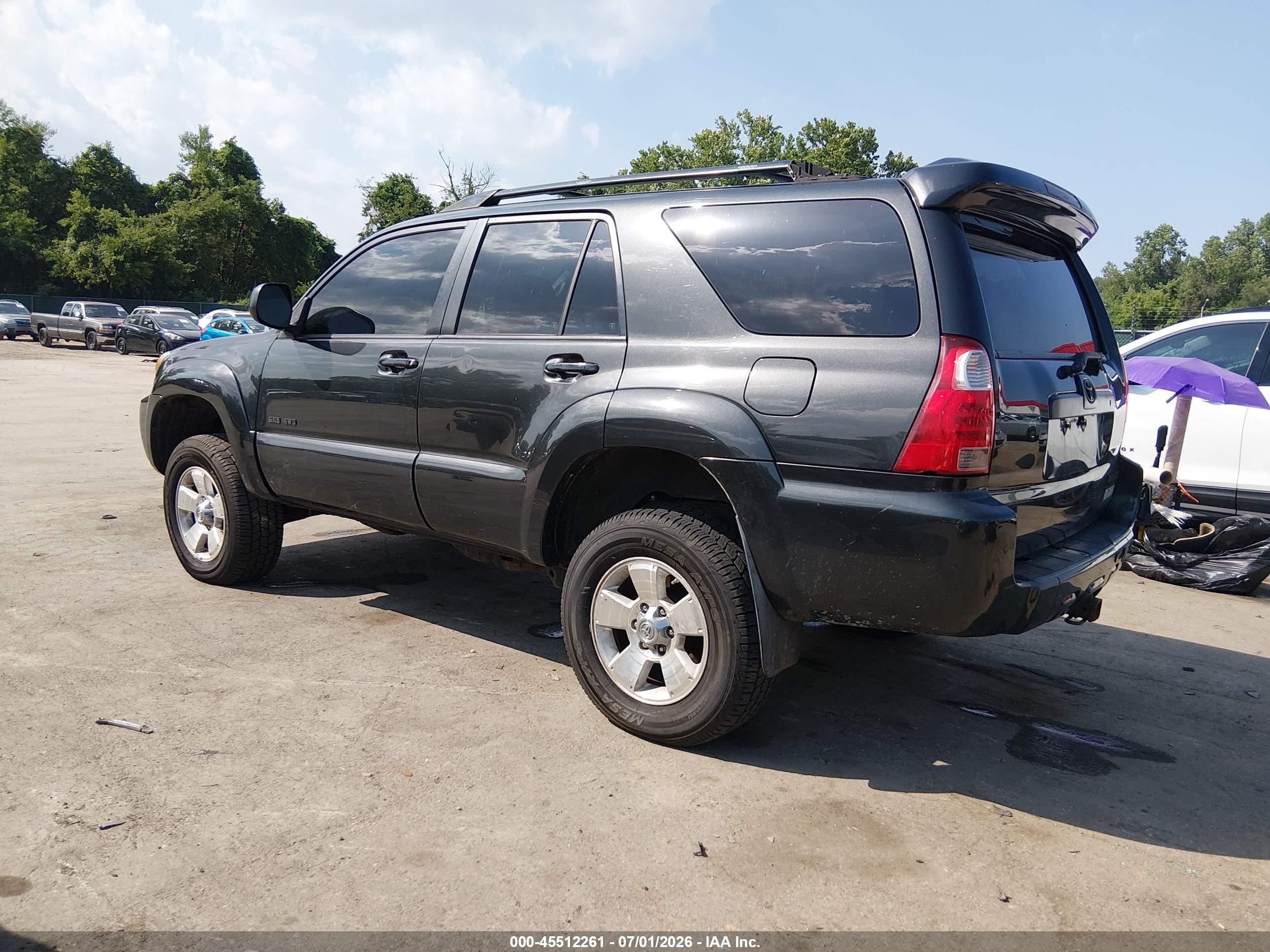 2007 Toyota 4runner Sr5 V6 Black vin: JTEBU14R770124042