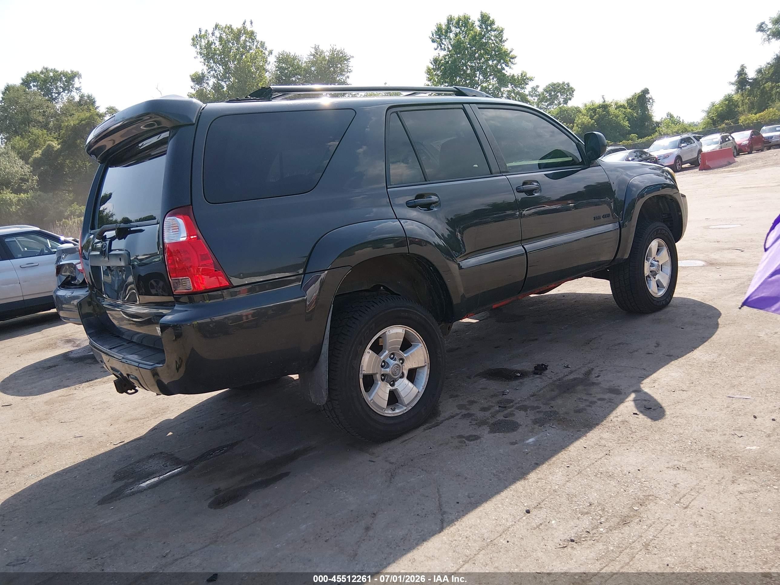 2007 Toyota 4runner Sr5 V6 Black vin: JTEBU14R770124042