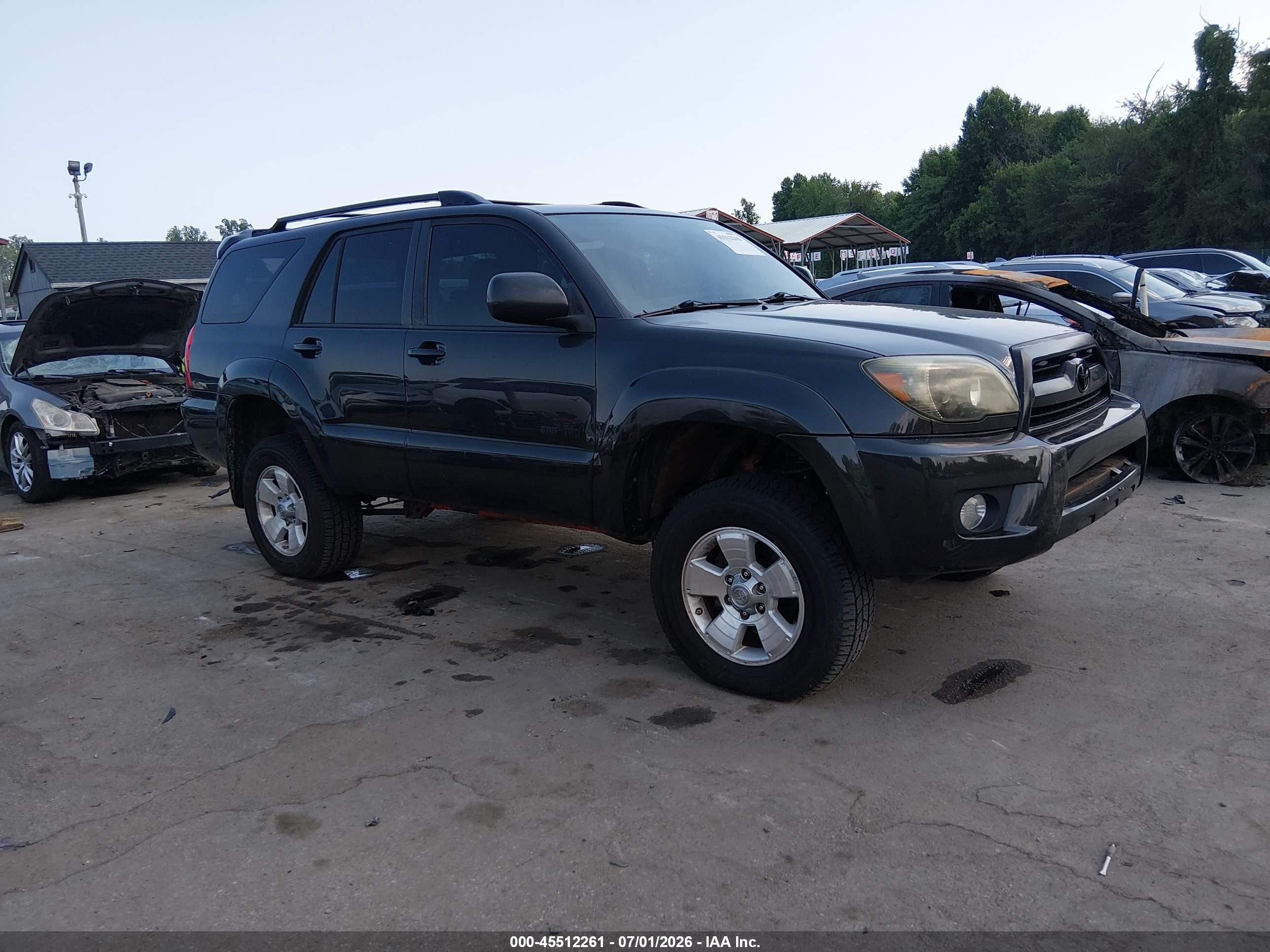 2007 Toyota 4runner Sr5 V6 Black vin: JTEBU14R770124042