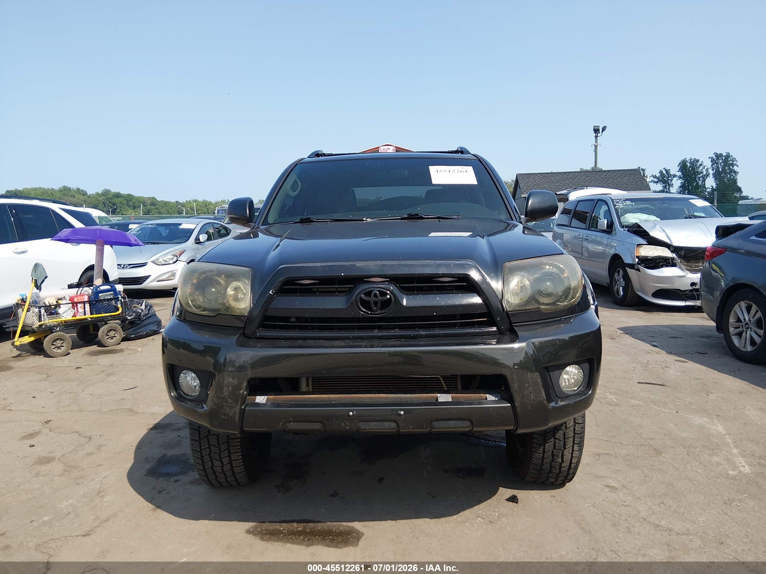 2007 Toyota 4runner Sr5 V6 Black vin: JTEBU14R770124042