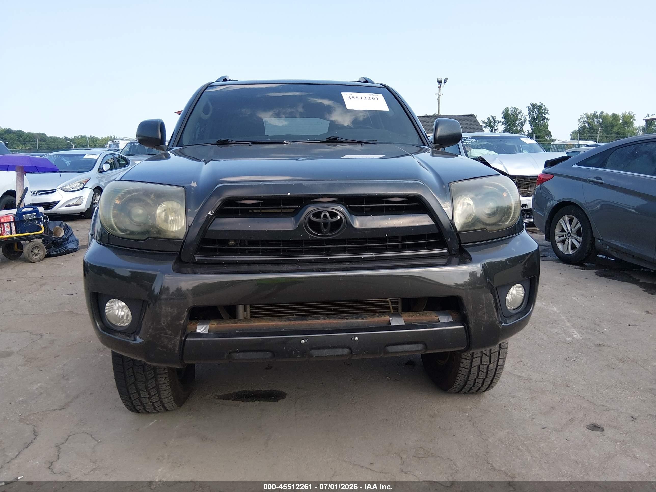 2007 Toyota 4runner Sr5 V6 Black vin: JTEBU14R770124042