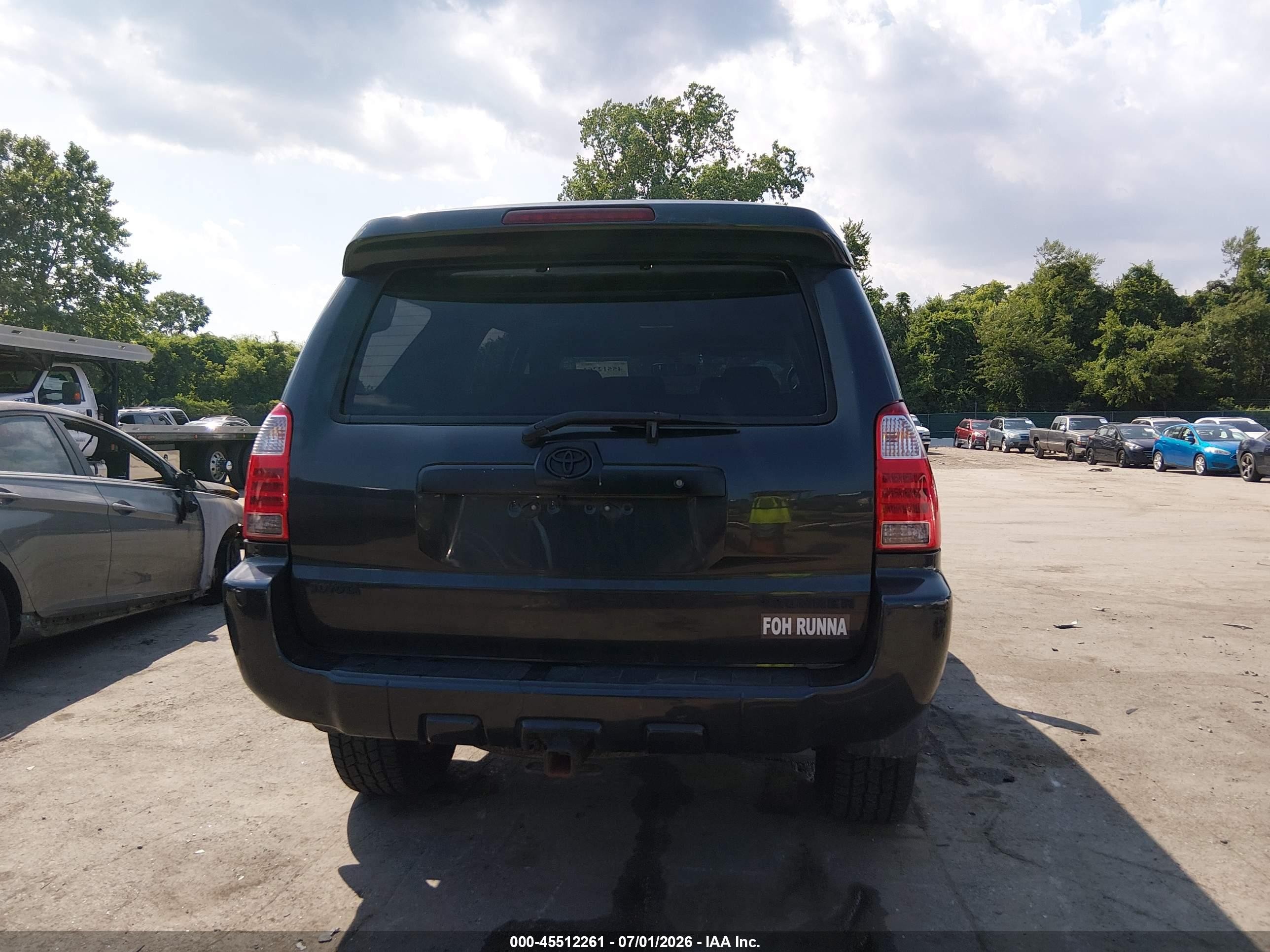 2007 Toyota 4runner Sr5 V6 Black vin: JTEBU14R770124042