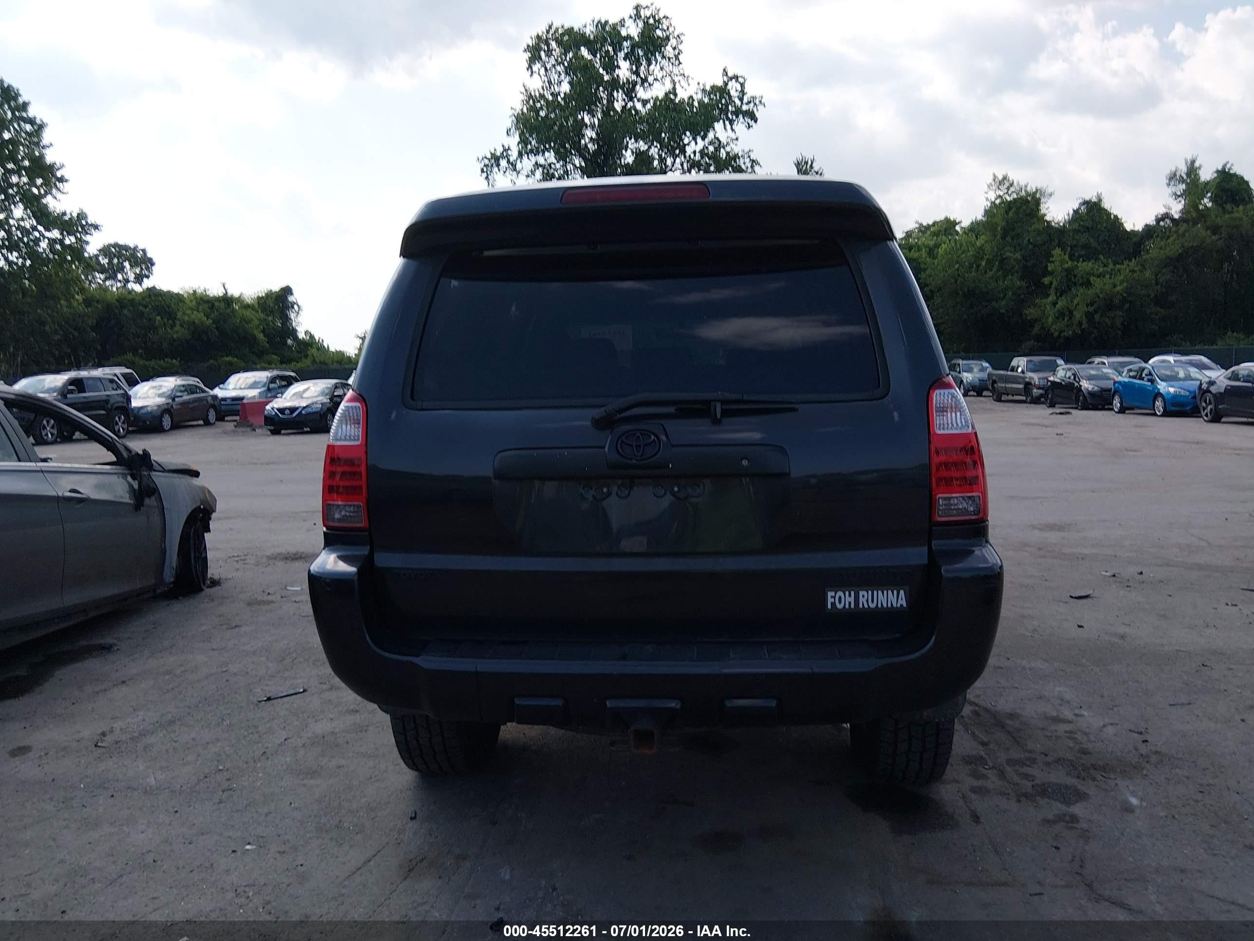 2007 Toyota 4runner Sr5 V6 Black vin: JTEBU14R770124042