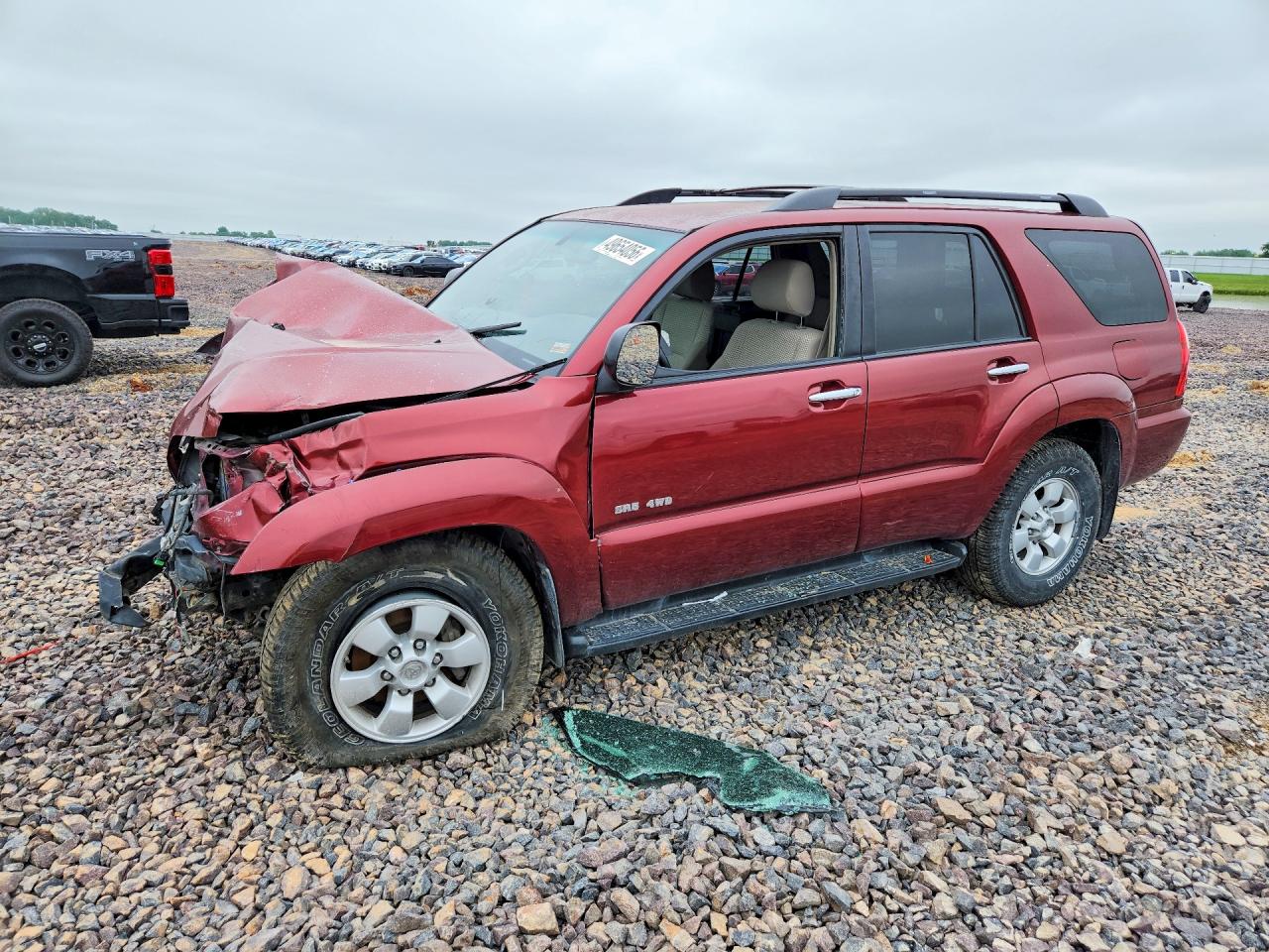 2007 Toyota 4runner Sr5 Red vin: JTEBU14R778095451