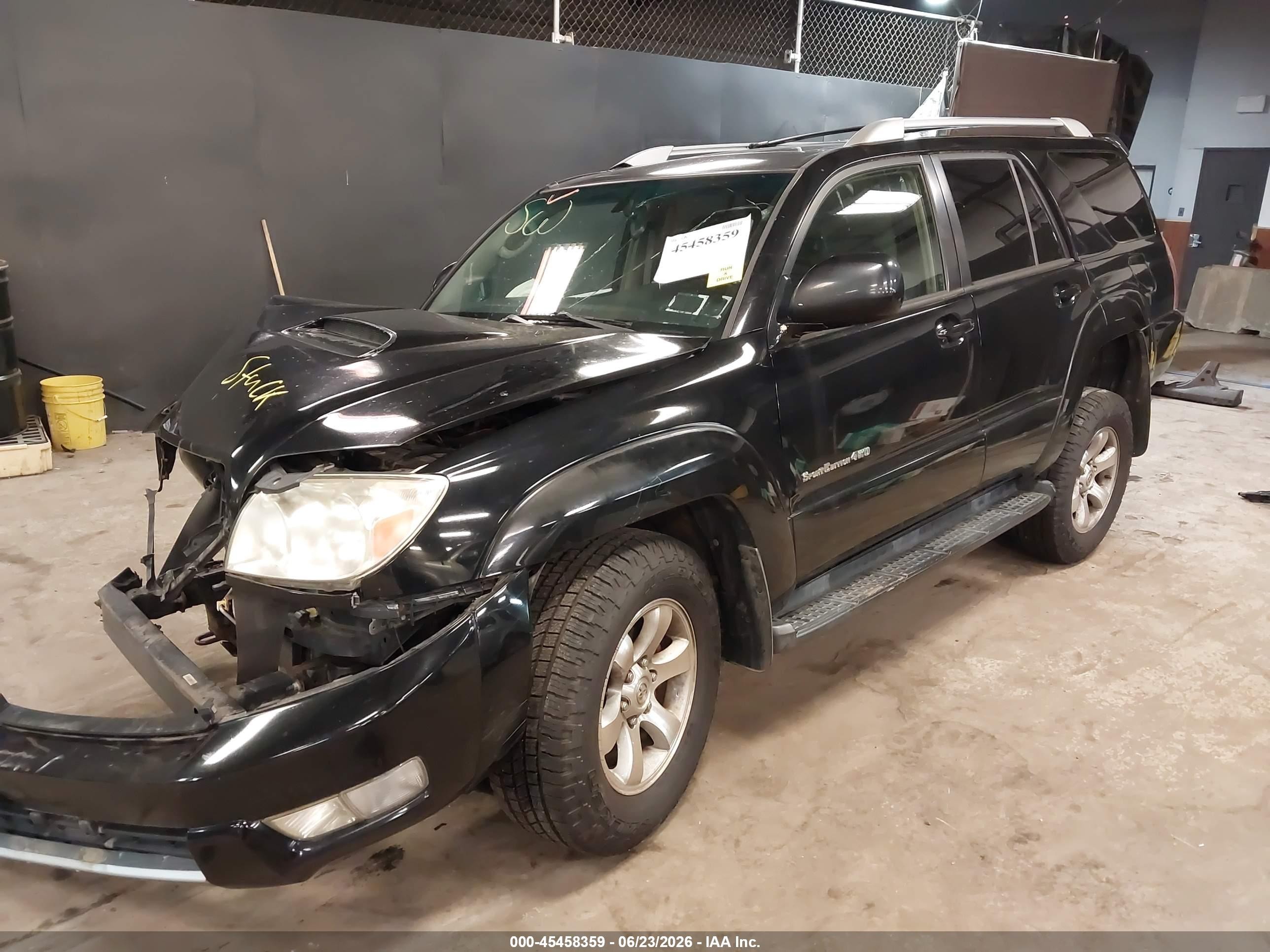 2003 Toyota 4runner Sr5 Sport V6 Black vin: JTEBU14R830015826
