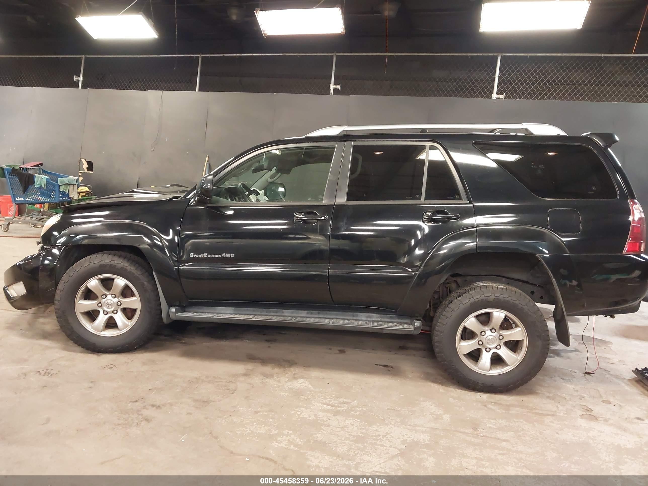 2003 Toyota 4runner Sr5 Sport V6 Black vin: JTEBU14R830015826