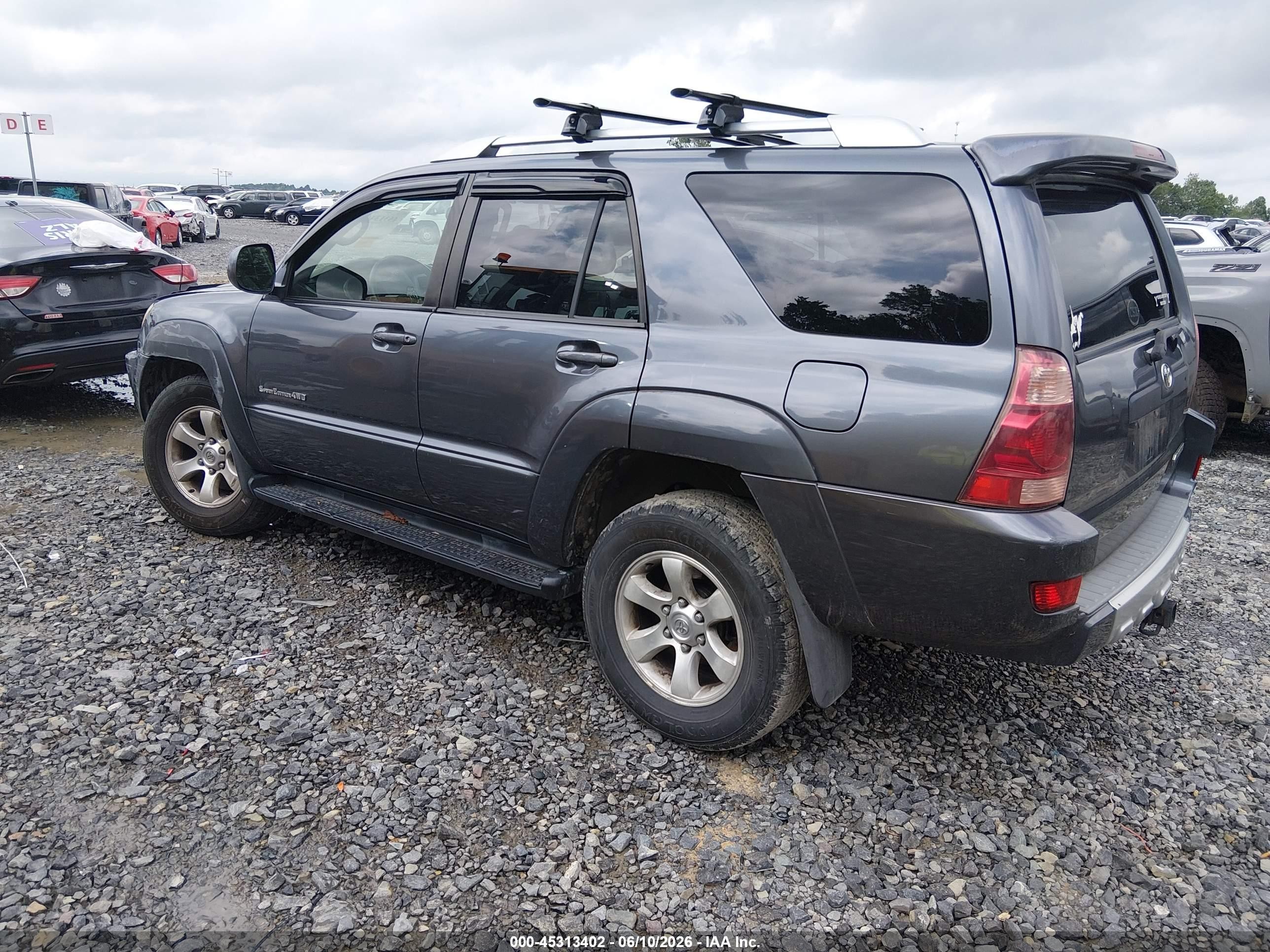 2004 Toyota 4runner Sr5 Sport V6 Gray vin: JTEBU14R848022732