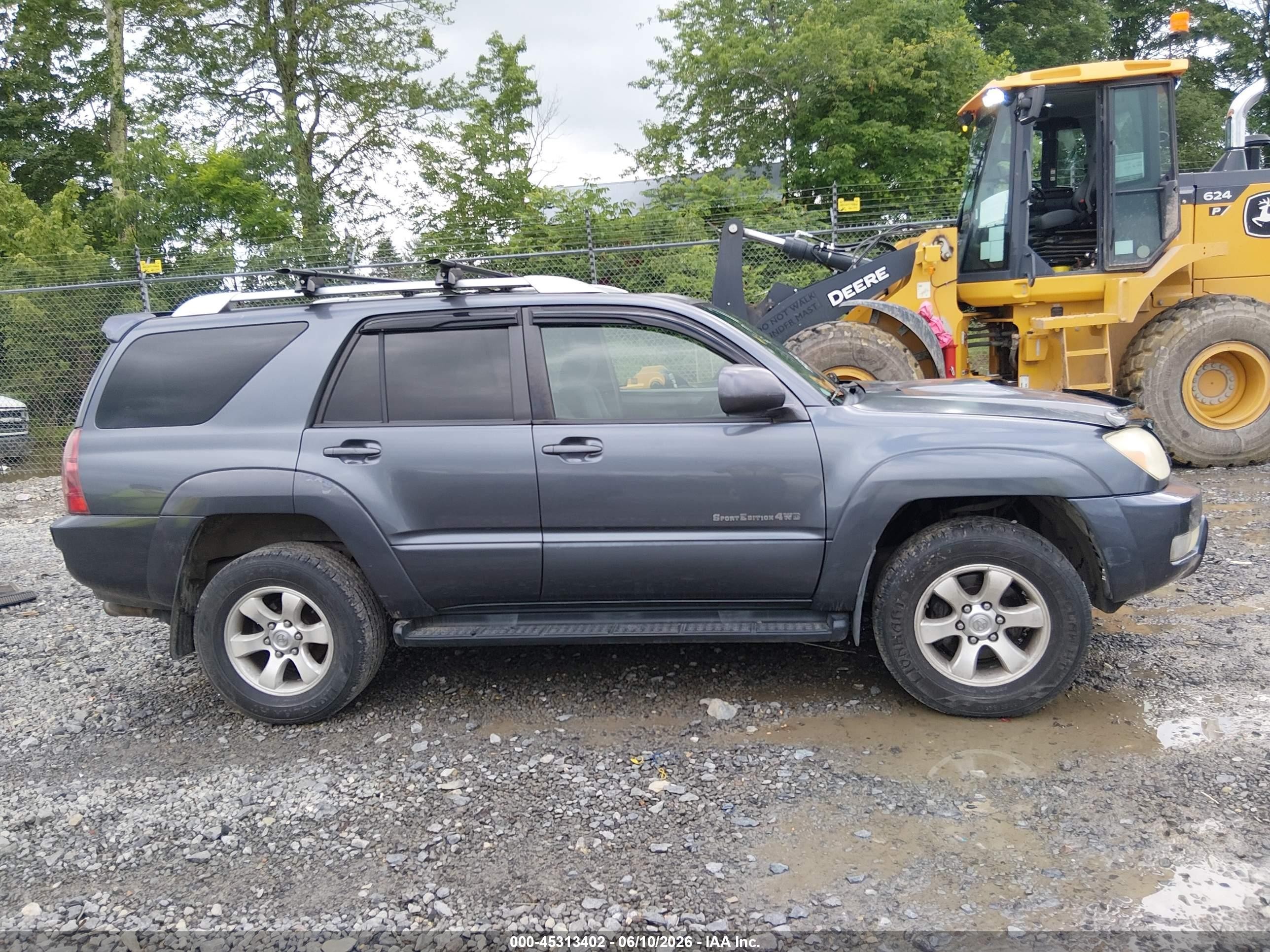 2004 Toyota 4runner Sr5 Sport V6 Gray vin: JTEBU14R848022732