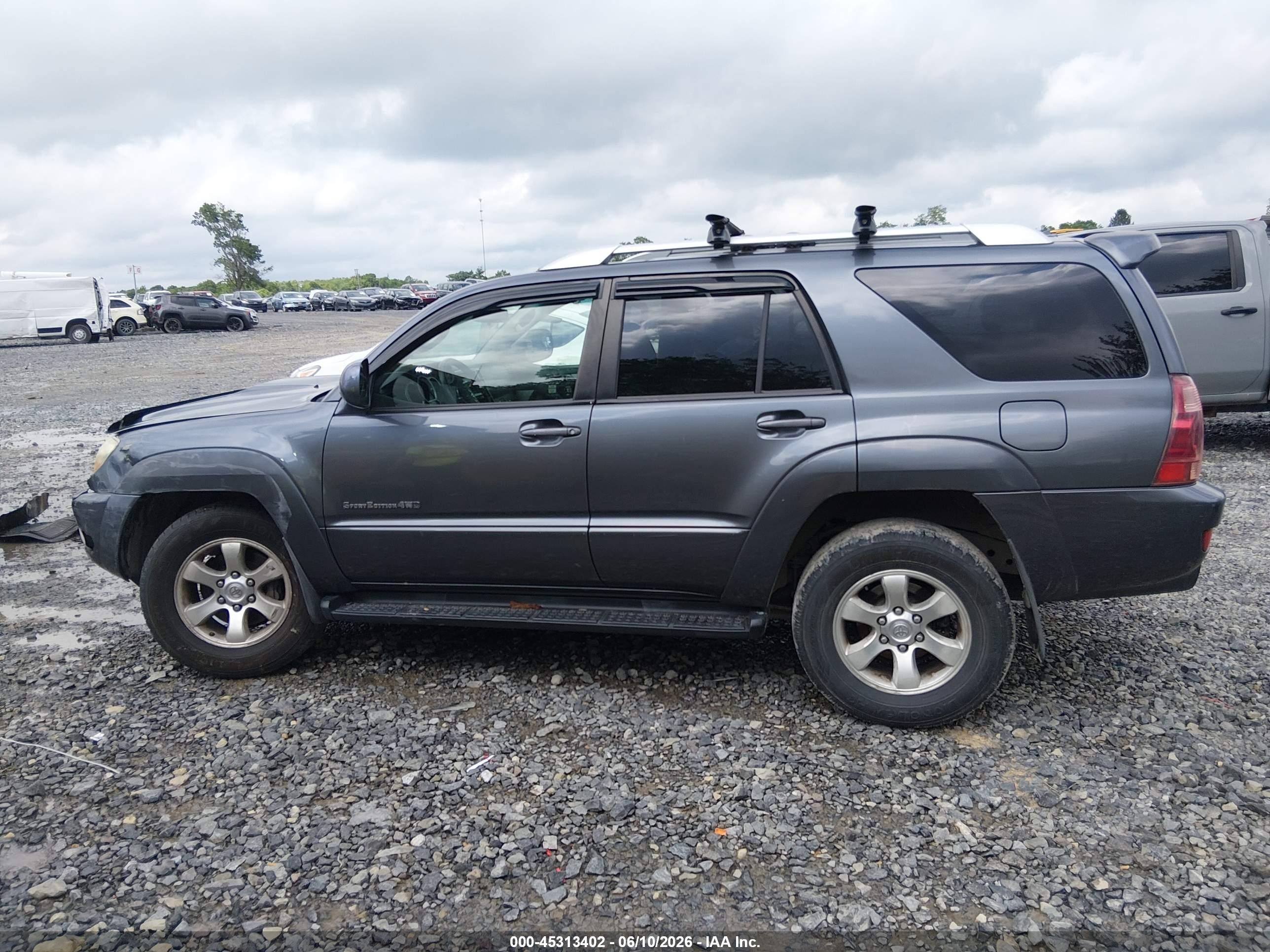 2004 Toyota 4runner Sr5 Sport V6 Gray vin: JTEBU14R848022732