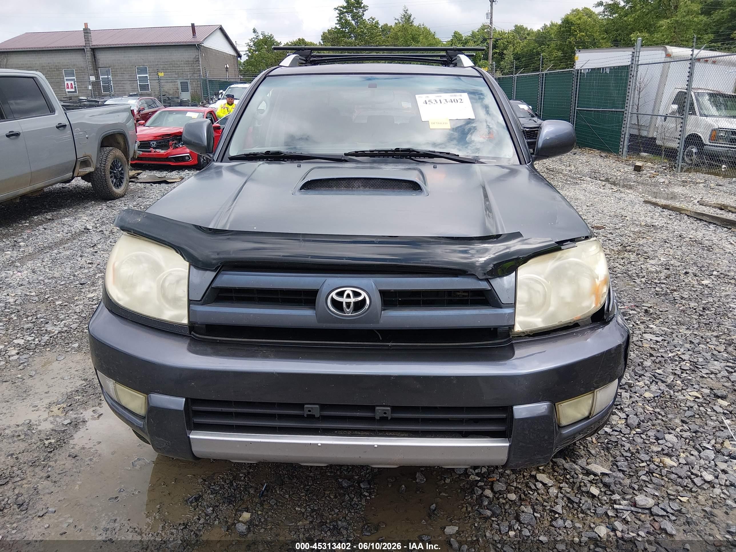 2004 Toyota 4runner Sr5 Sport V6 Gray vin: JTEBU14R848022732