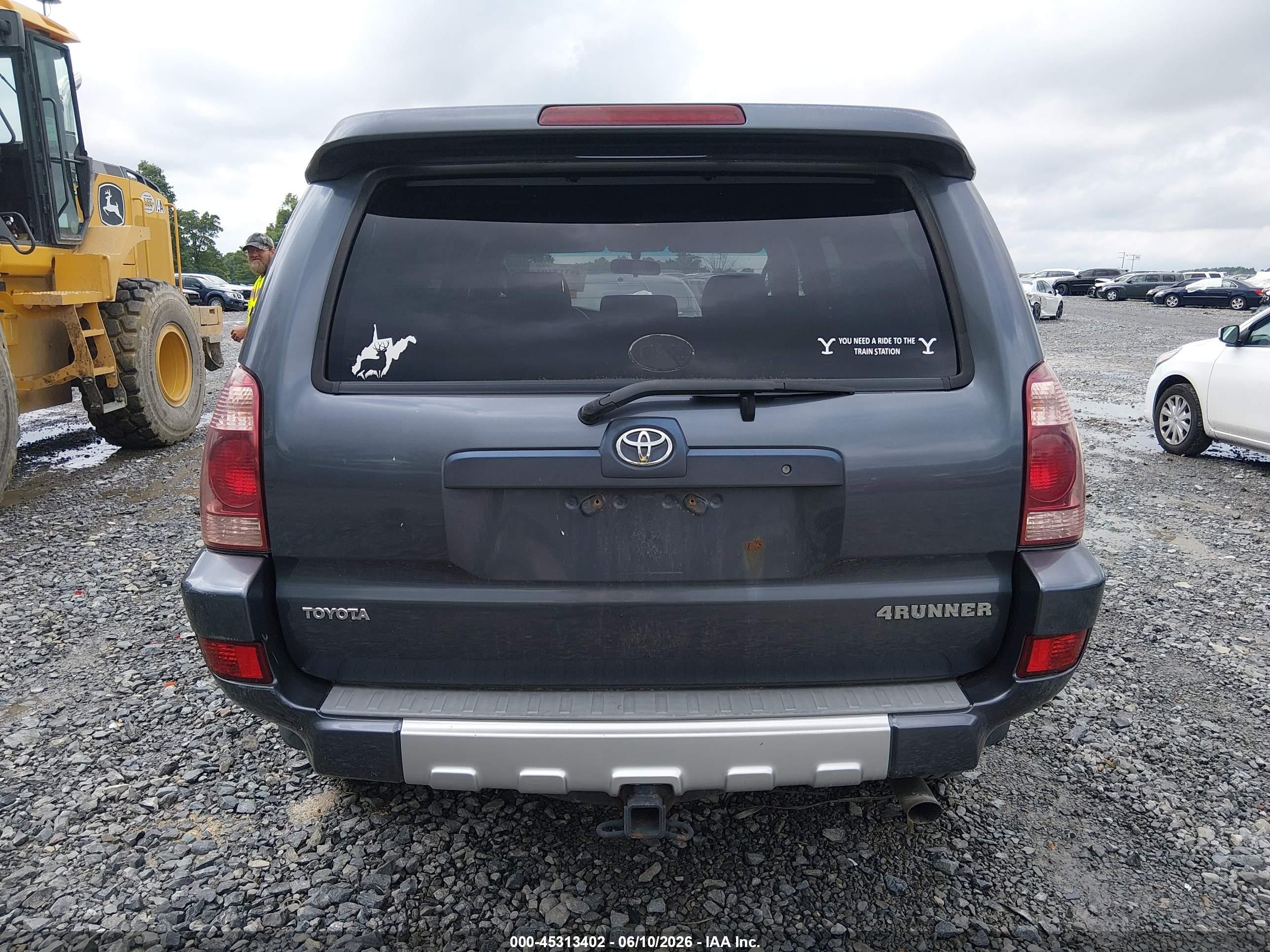 2004 Toyota 4runner Sr5 Sport V6 Gray vin: JTEBU14R848022732