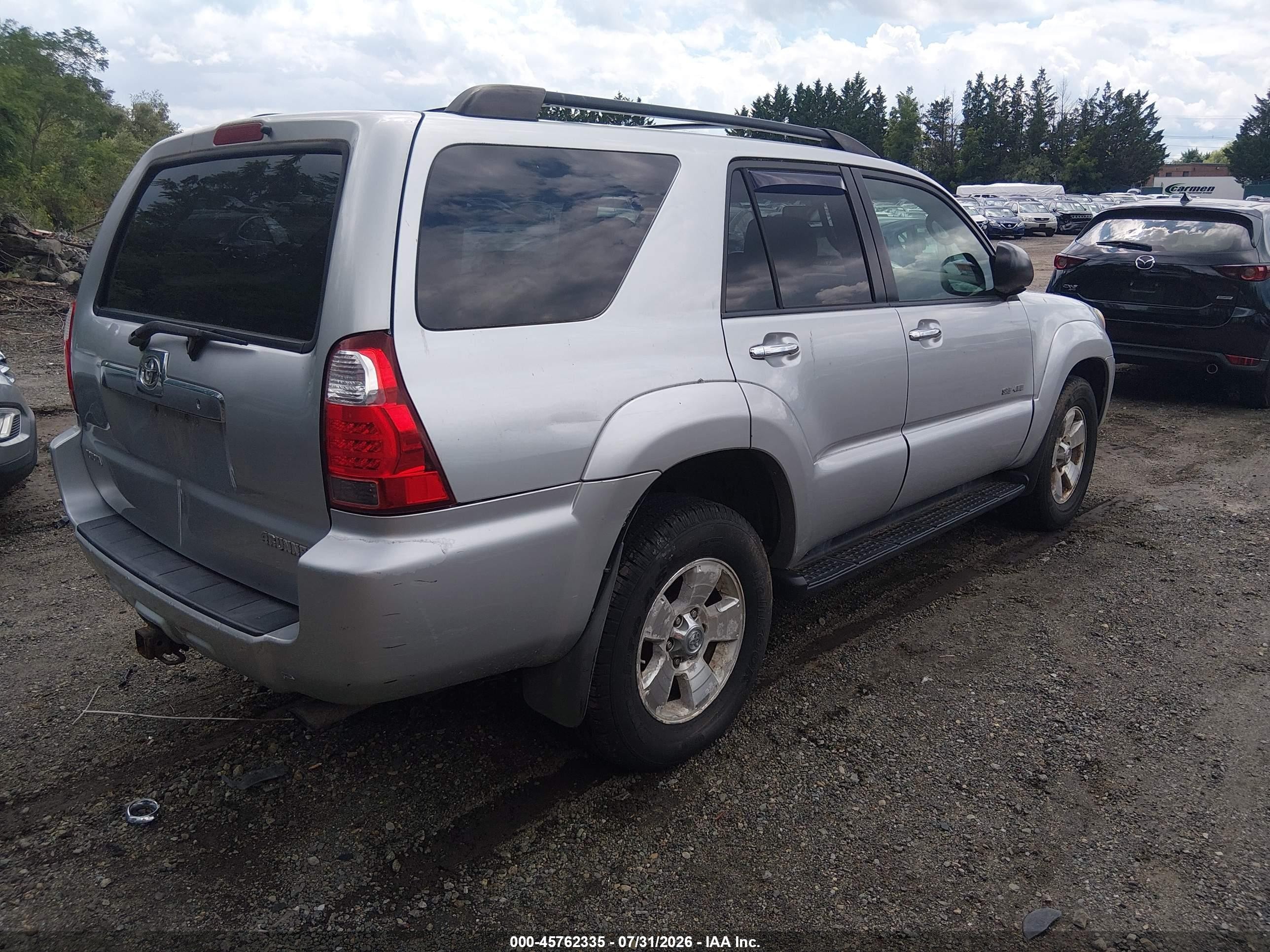 2007 Toyota 4runner Sr5 Silver vin: JTEBU14R870107878