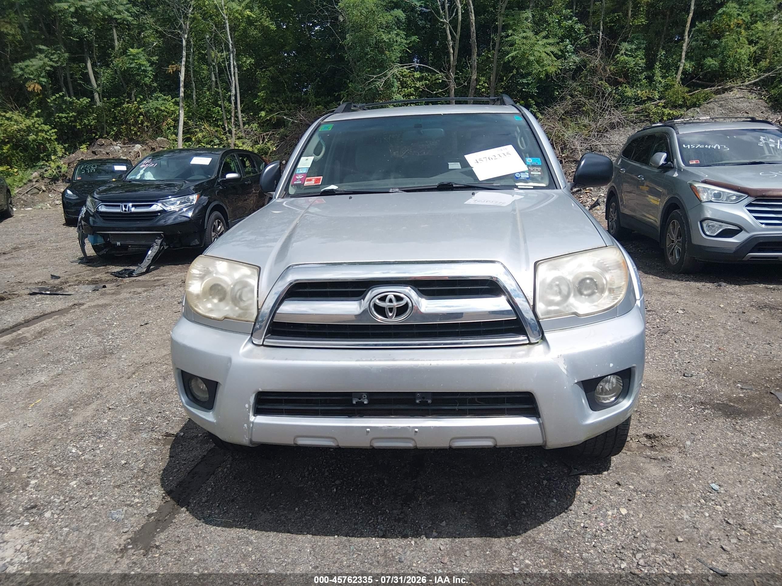 2007 Toyota 4runner Sr5 Silver vin: JTEBU14R870107878