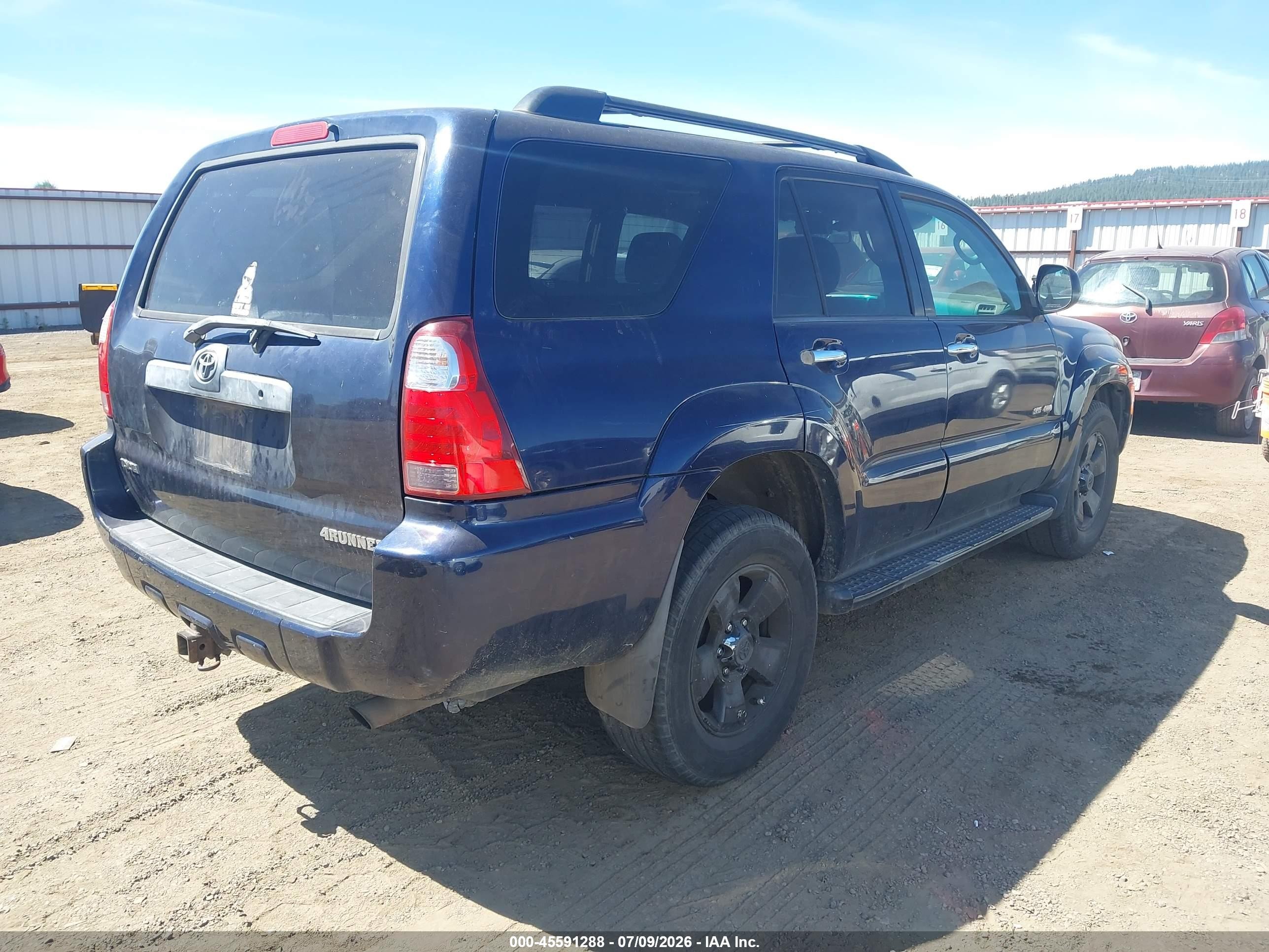 2007 Toyota 4runner Sr5 Dark Blue vin: JTEBU14R878079212