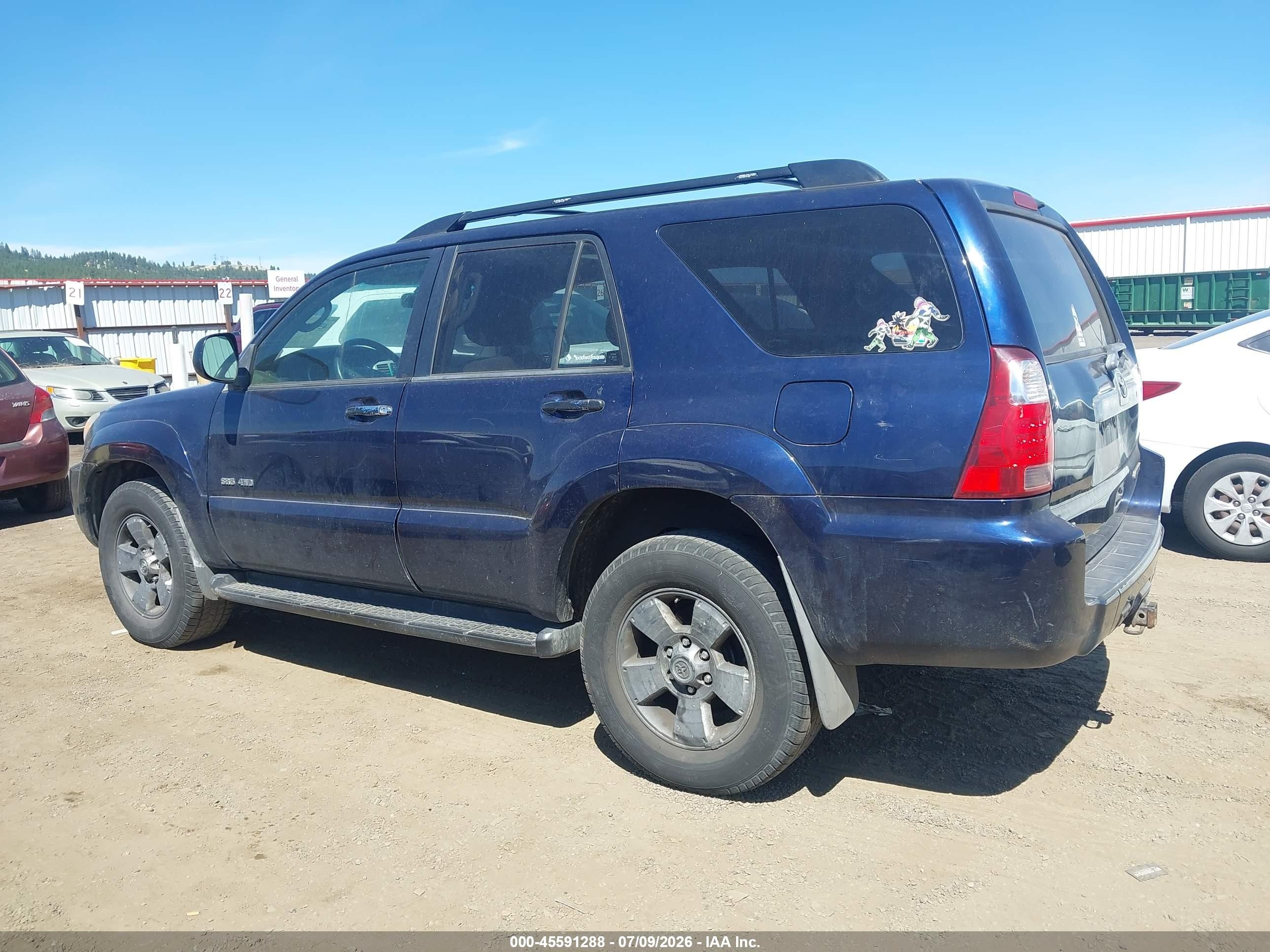 2007 Toyota 4runner Sr5 Dark Blue vin: JTEBU14R878079212