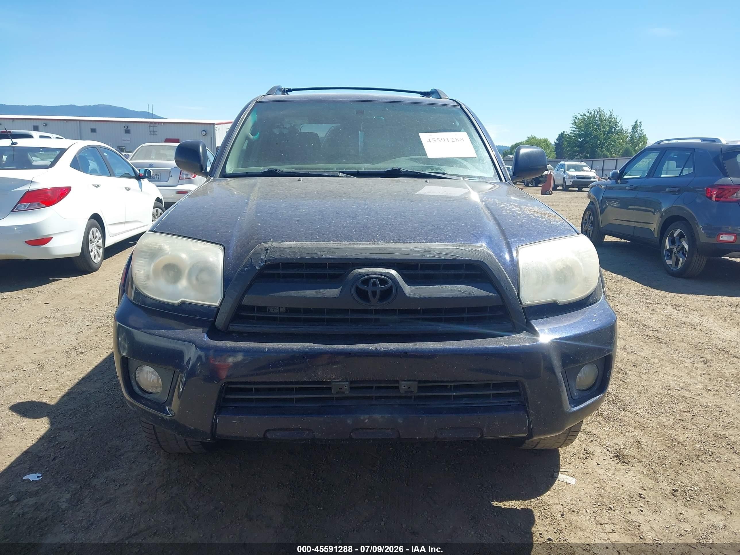 2007 Toyota 4runner Sr5 Dark Blue vin: JTEBU14R878079212