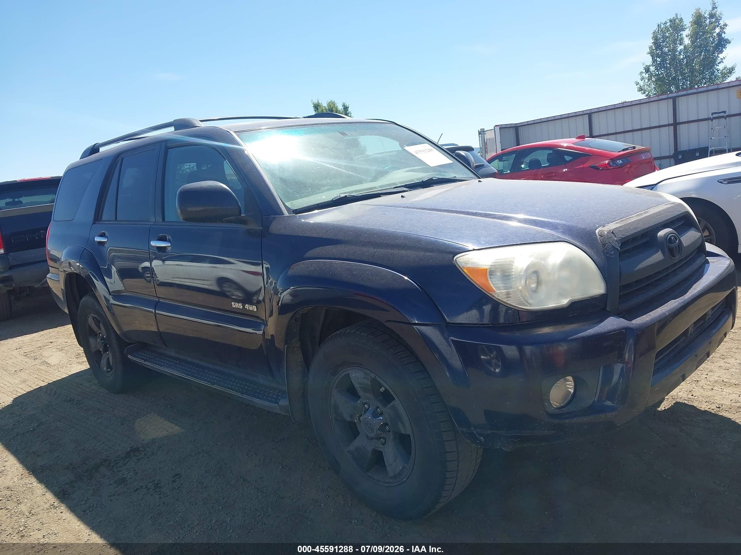 2007 Toyota 4runner Sr5 Dark Blue vin: JTEBU14R878079212