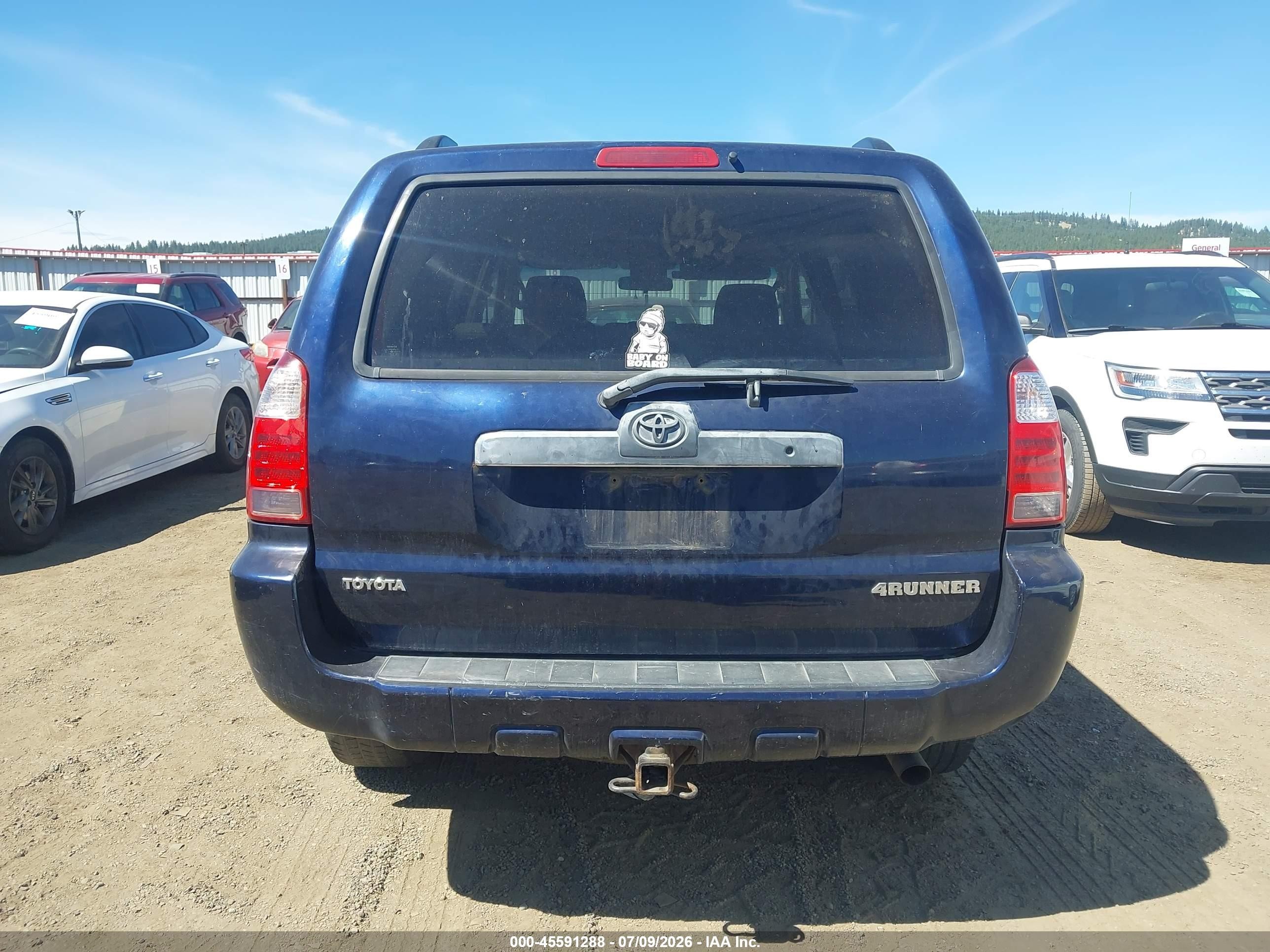 2007 Toyota 4runner Sr5 Dark Blue vin: JTEBU14R878079212