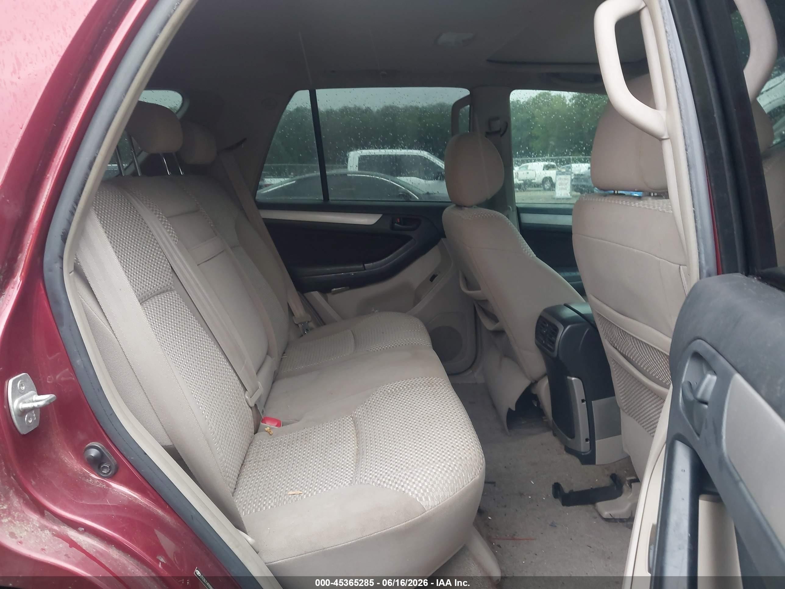2008 Toyota 4runner Sr5 V6 Burgundy vin: JTEBU14R88K034744