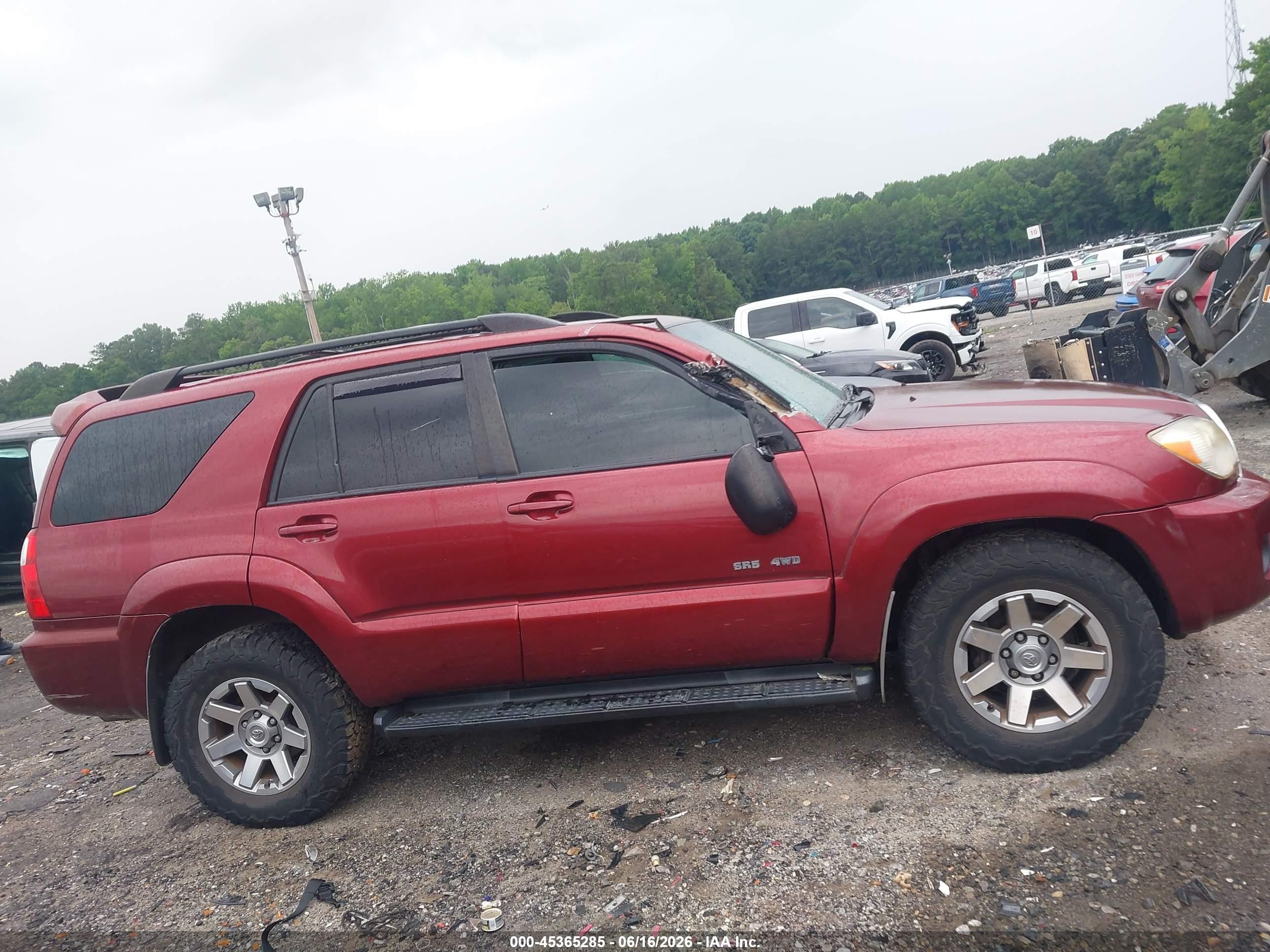 2008 Toyota 4runner Sr5 V6 Burgundy vin: JTEBU14R88K034744