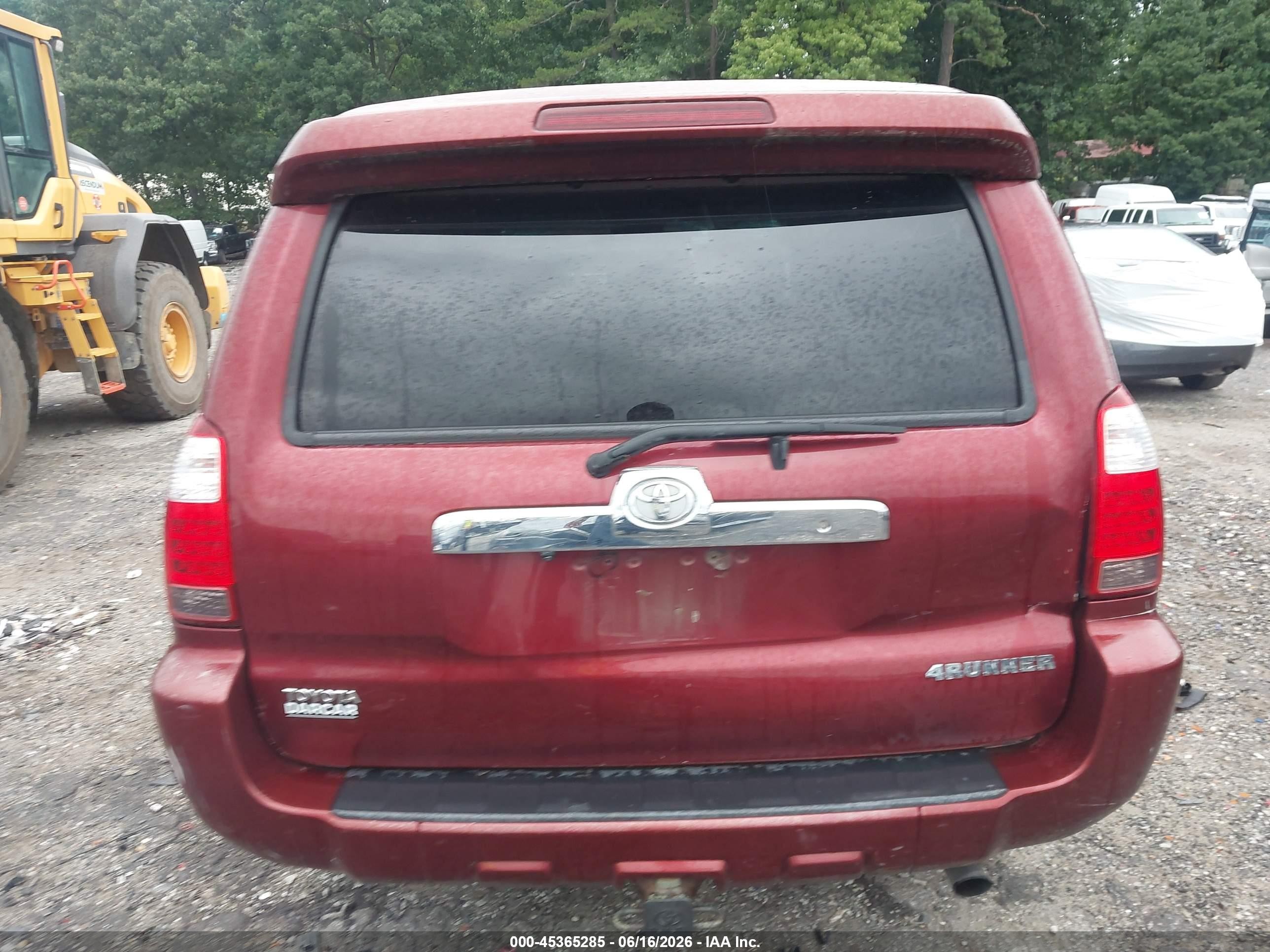 2008 Toyota 4runner Sr5 V6 Burgundy vin: JTEBU14R88K034744