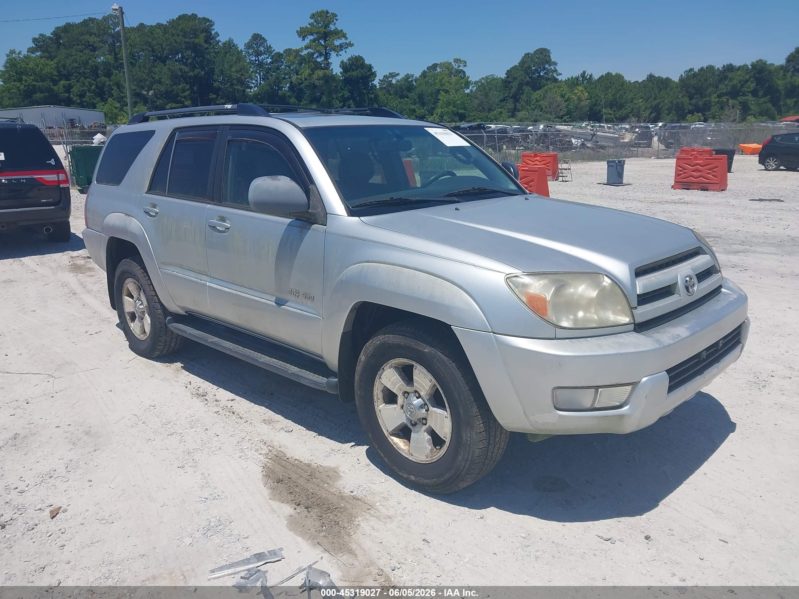 2003 Toyota 4runner Sr5 V6 Silver vin: JTEBU14R930009534