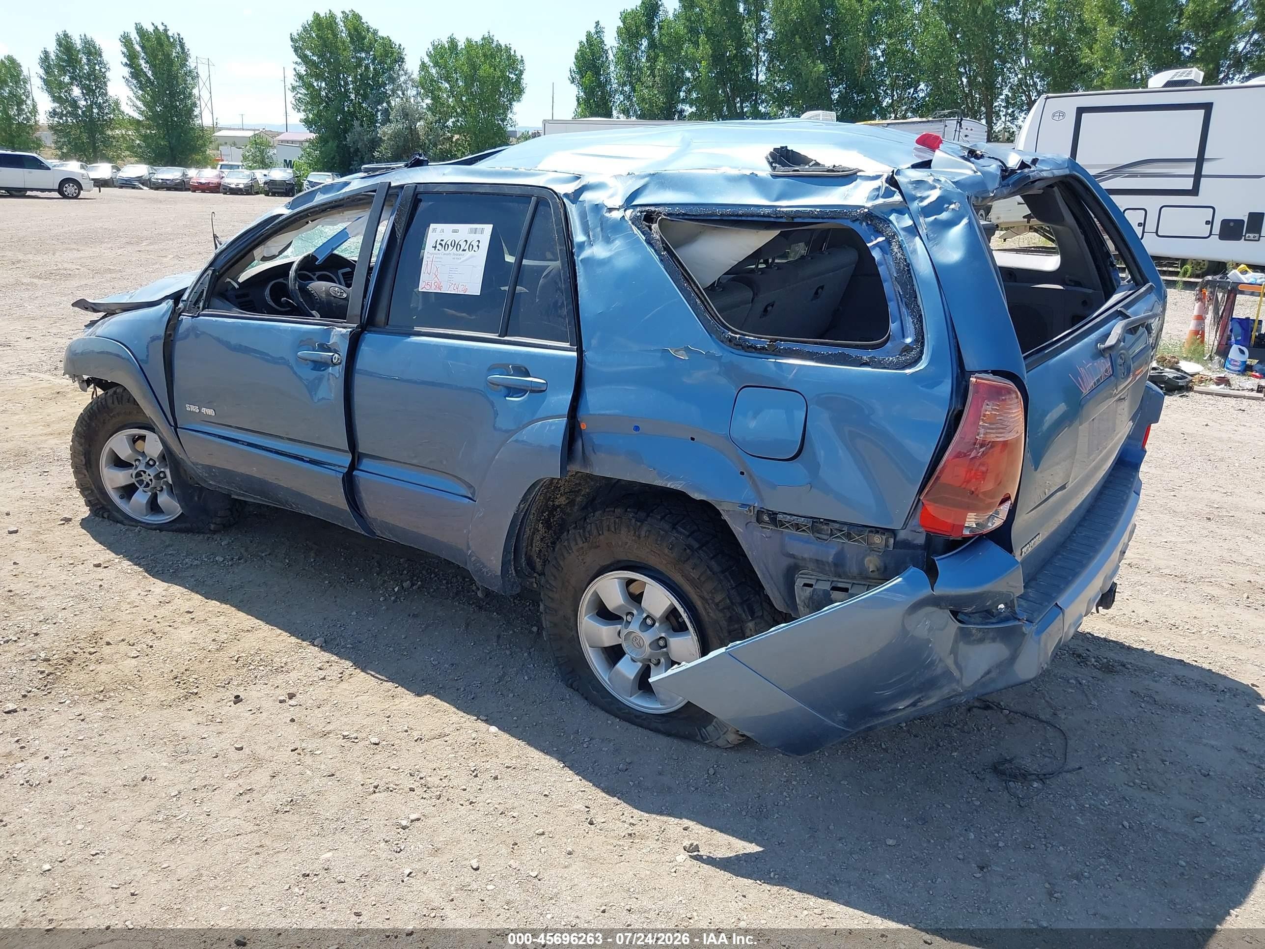 2004 Toyota 4runner Sr5 V6 Light Blue vin: JTEBU14R940027890