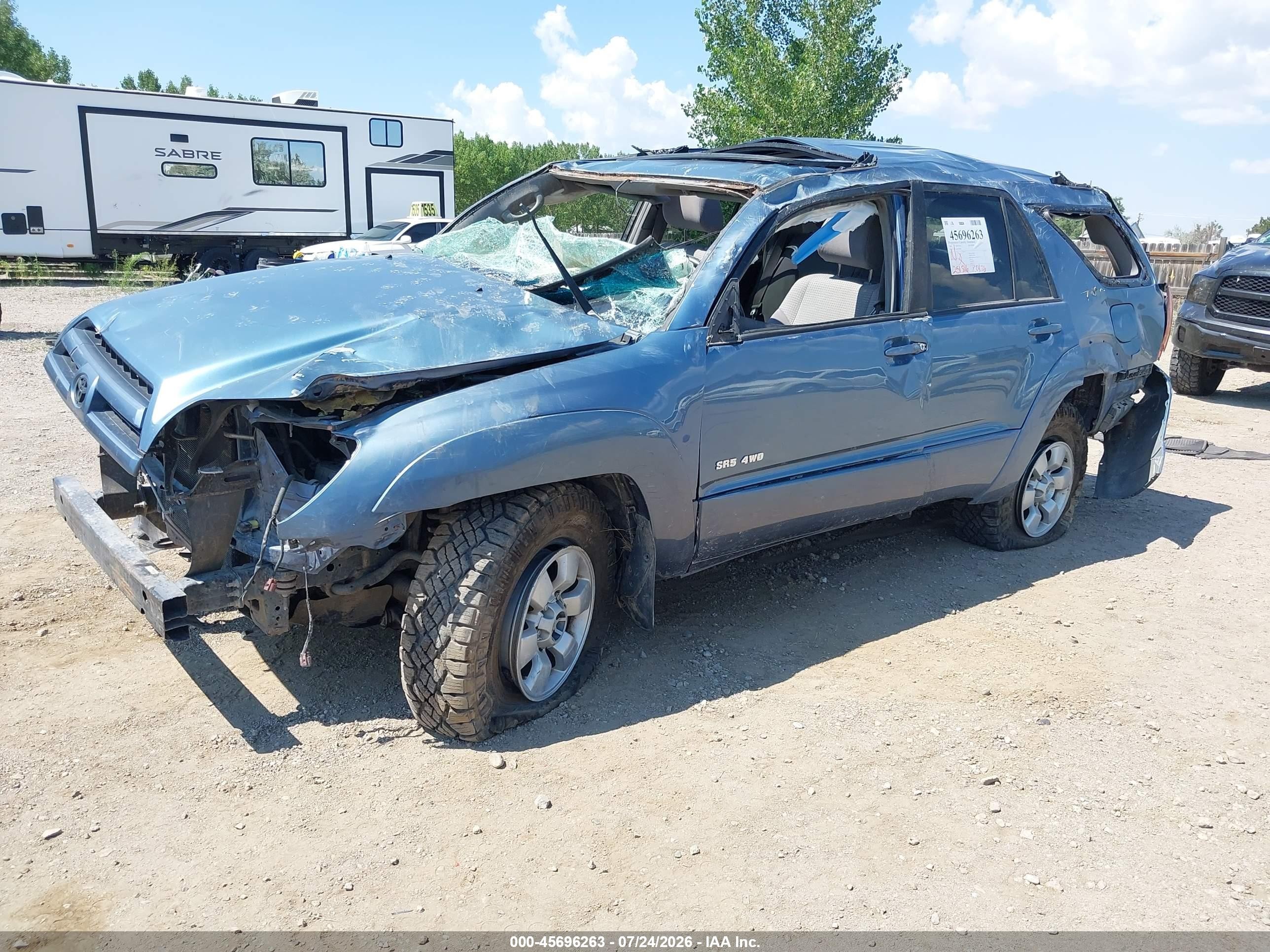 2004 Toyota 4runner Sr5 V6 Light Blue vin: JTEBU14R940027890