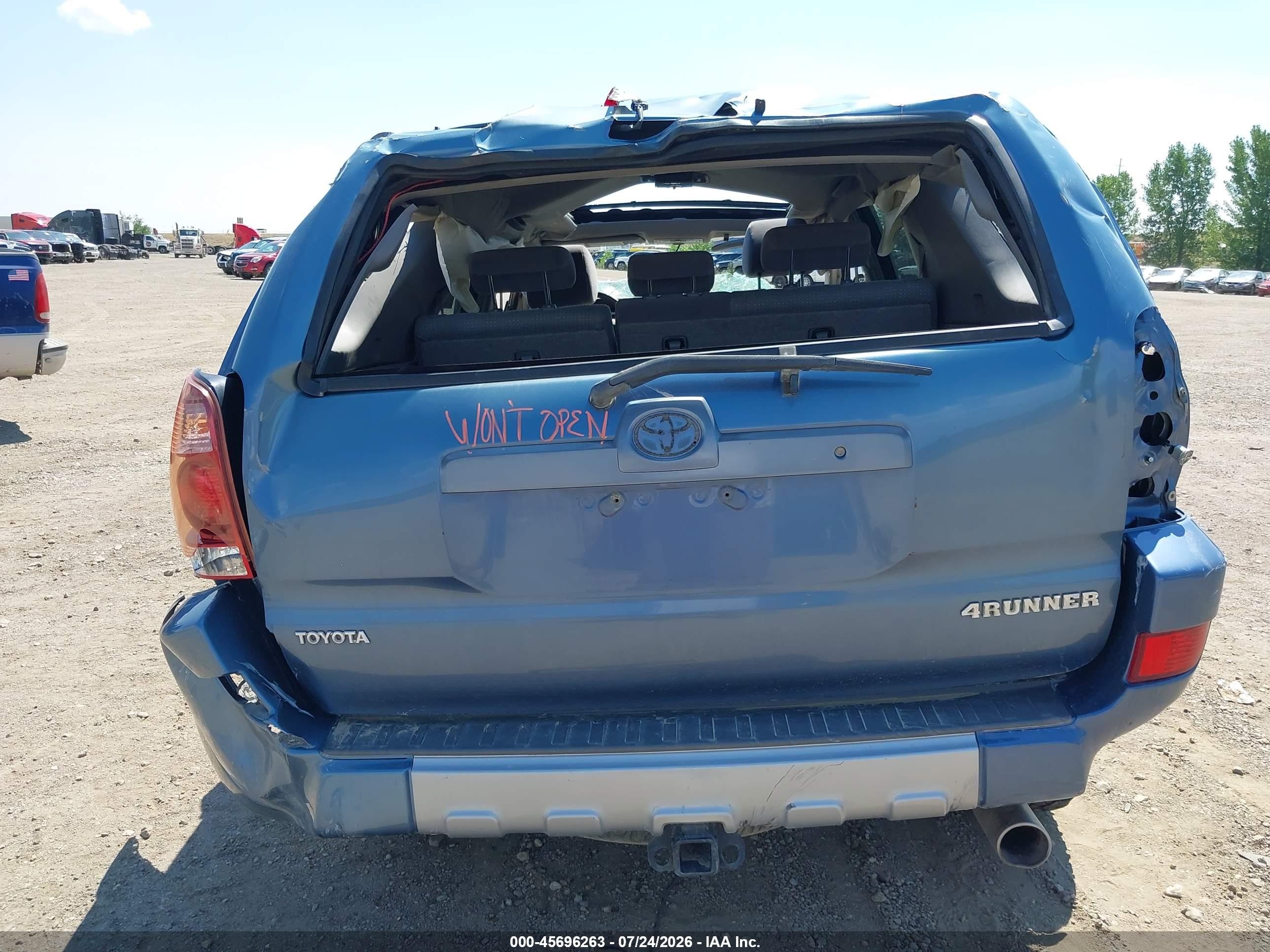2004 Toyota 4runner Sr5 V6 Light Blue vin: JTEBU14R940027890