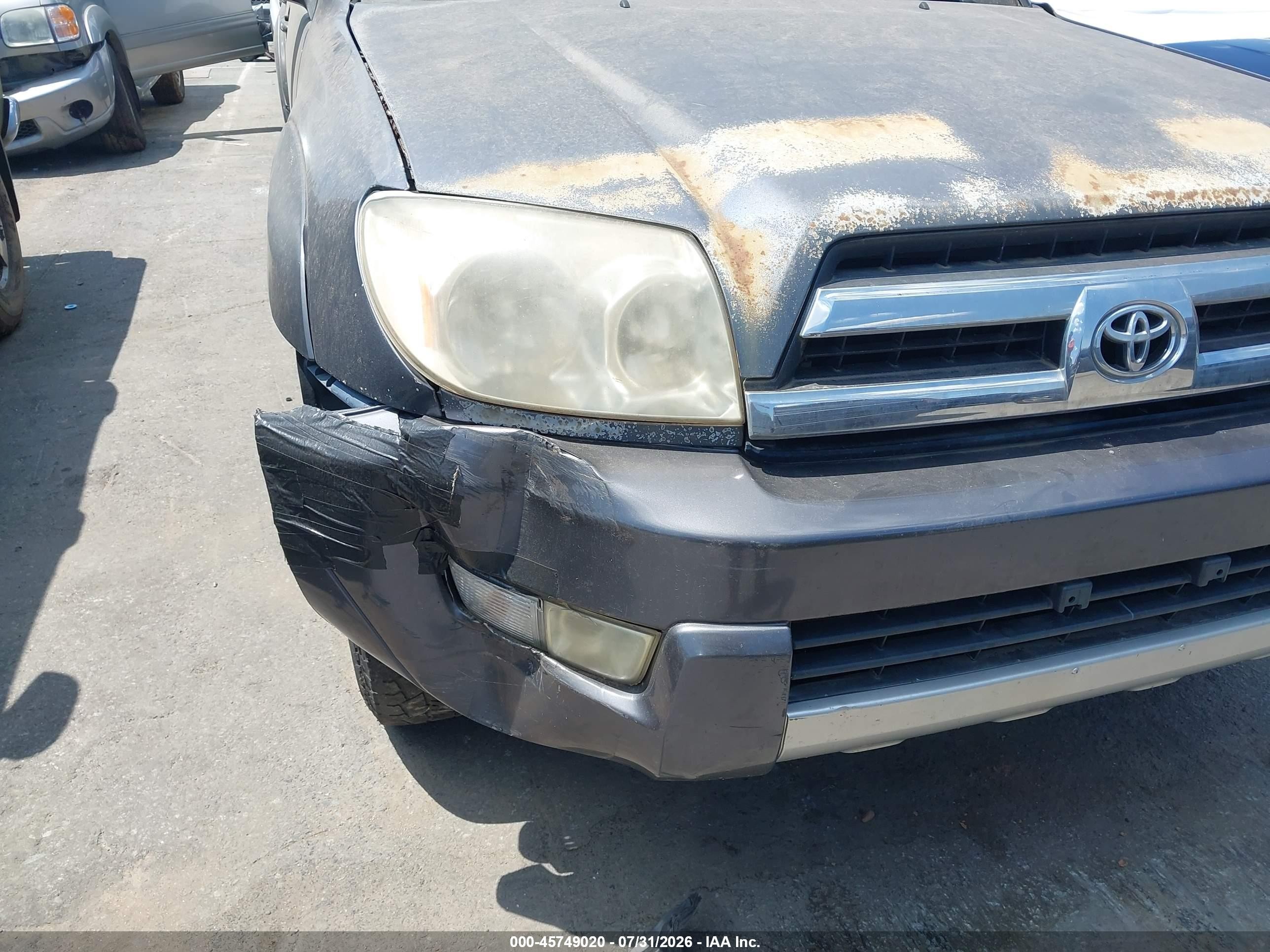 2004 Toyota 4runner Sr5 V6 Gray vin: JTEBU14R940041224