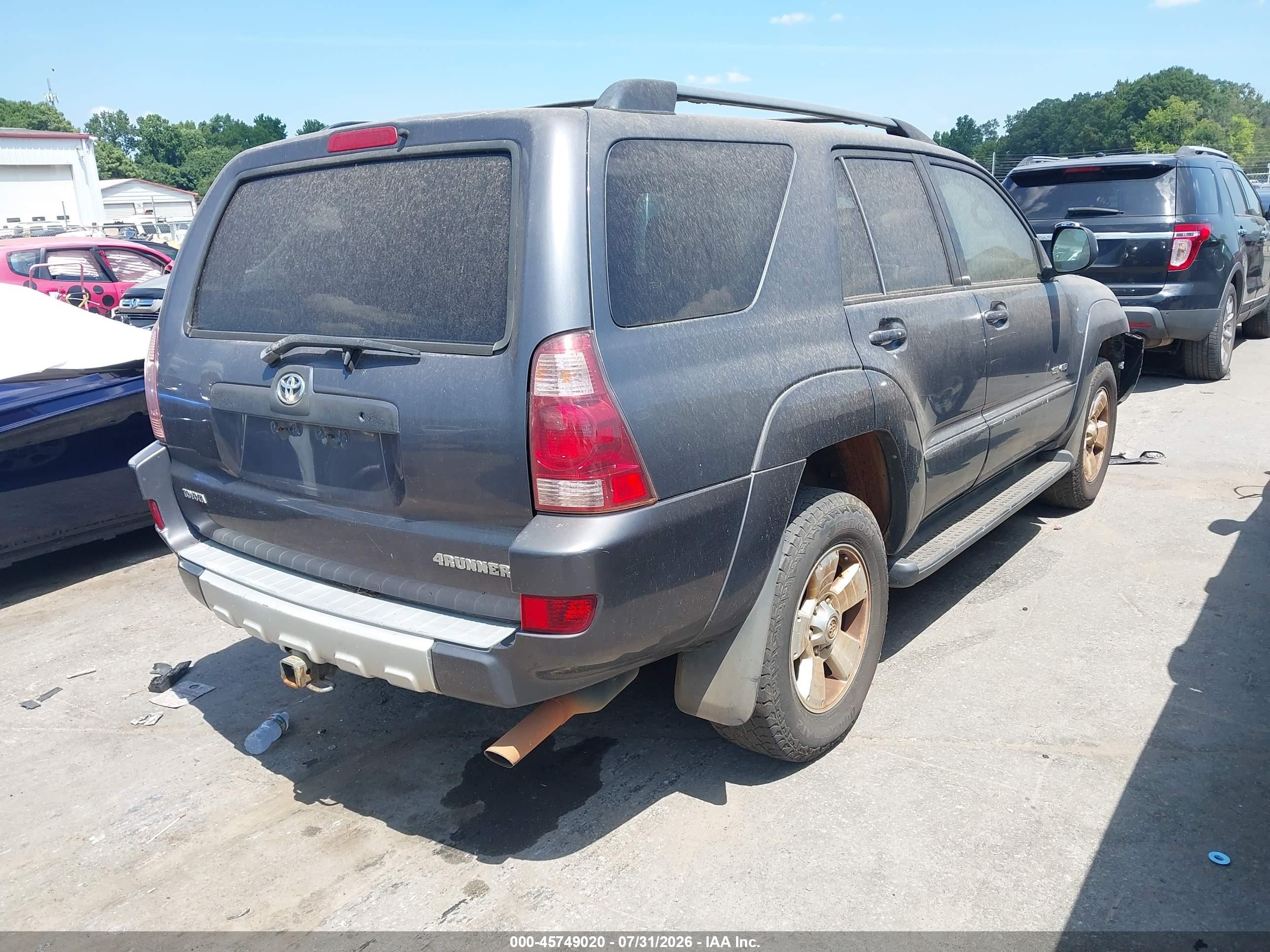 2004 Toyota 4runner Sr5 V6 Gray vin: JTEBU14R940041224