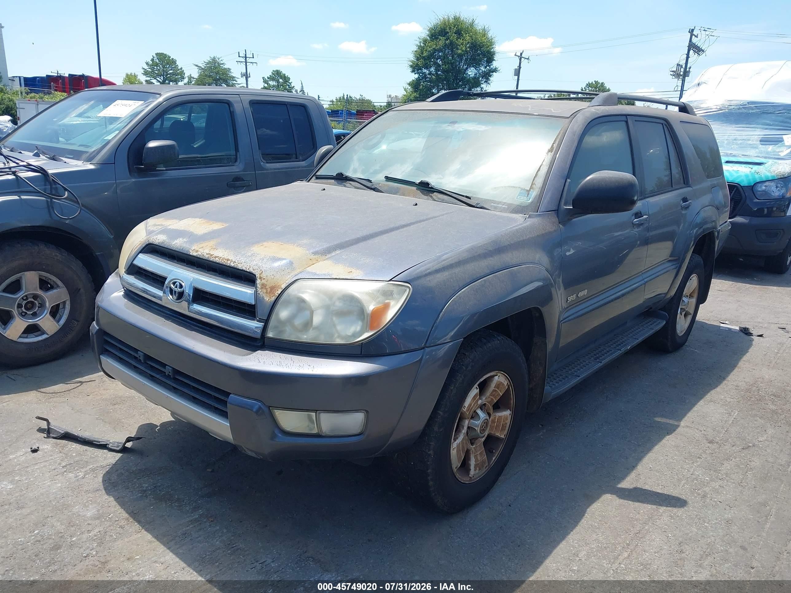 2004 Toyota 4runner Sr5 V6 Gray vin: JTEBU14R940041224