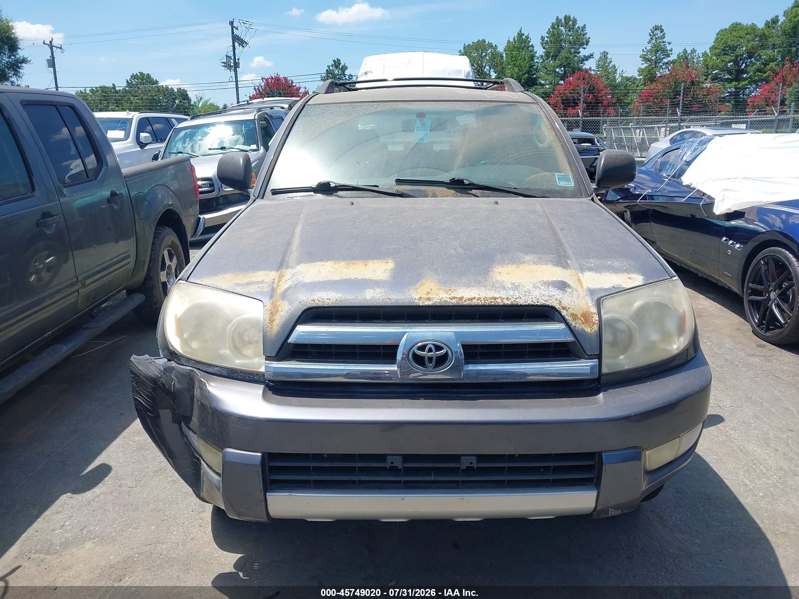 2004 Toyota 4runner Sr5 V6 Gray vin: JTEBU14R940041224