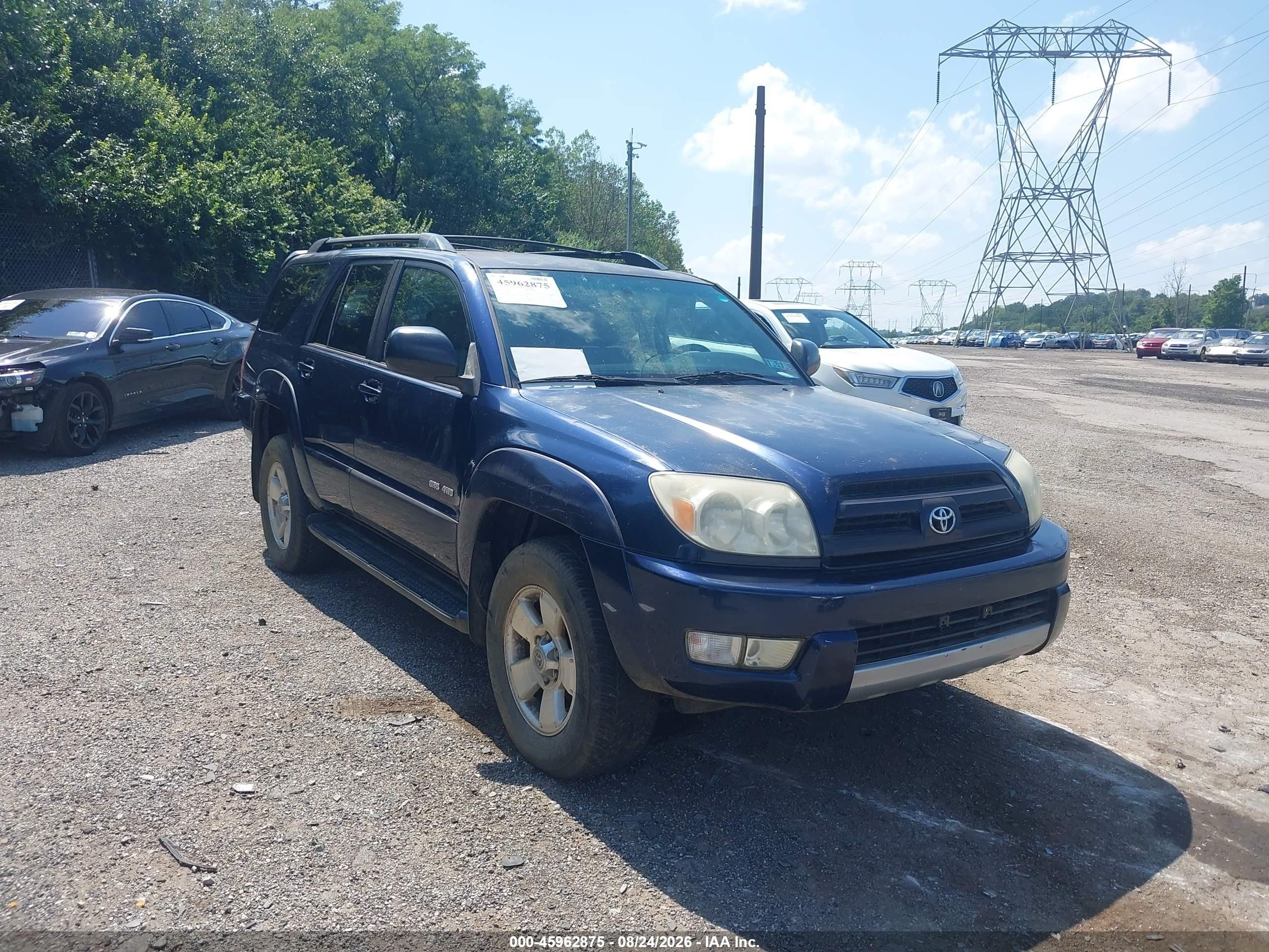 2004 Toyota 4runner Sr5 V6 Blue vin: JTEBU14R948023856