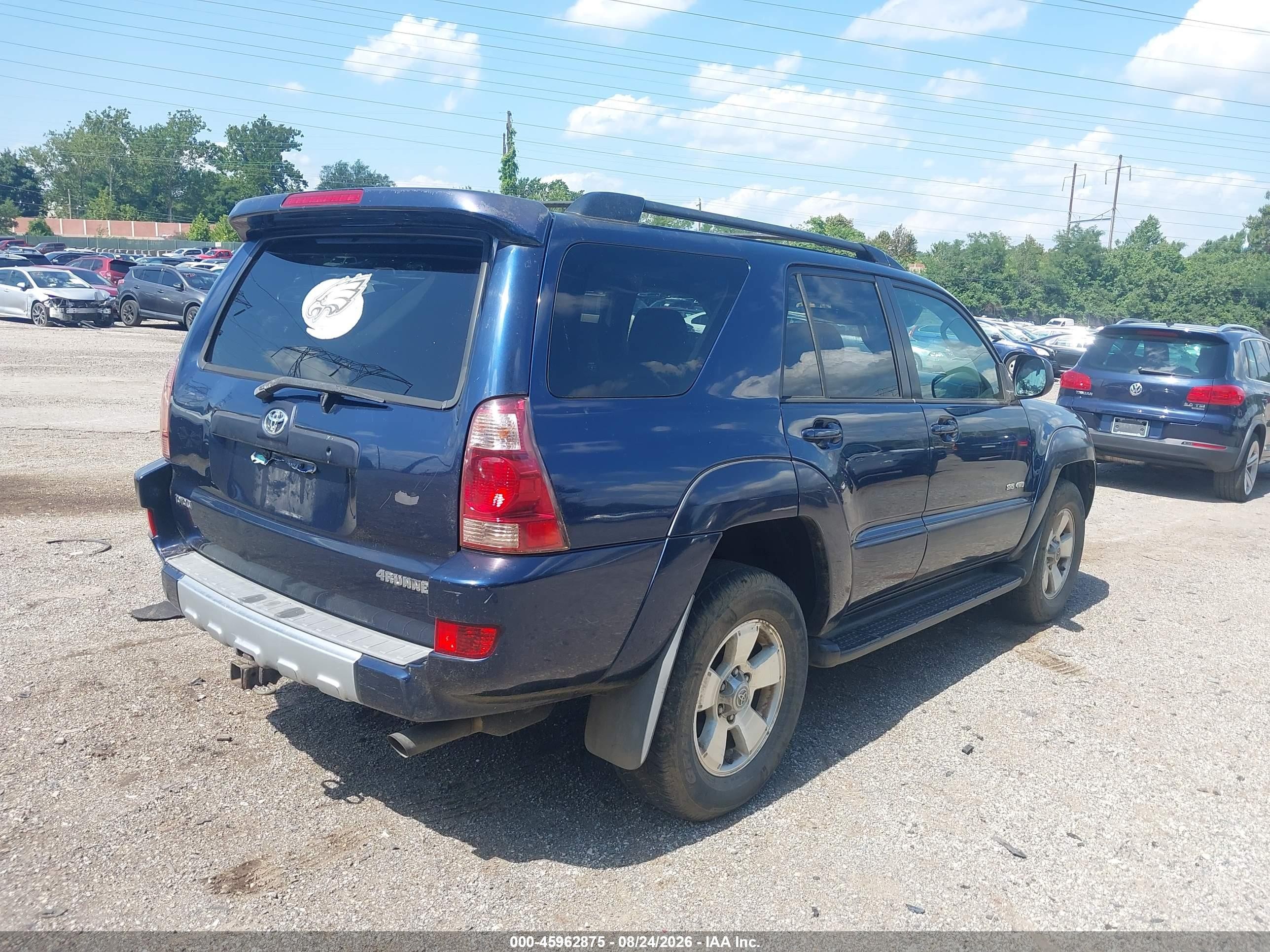 2004 Toyota 4runner Sr5 V6 Blue vin: JTEBU14R948023856