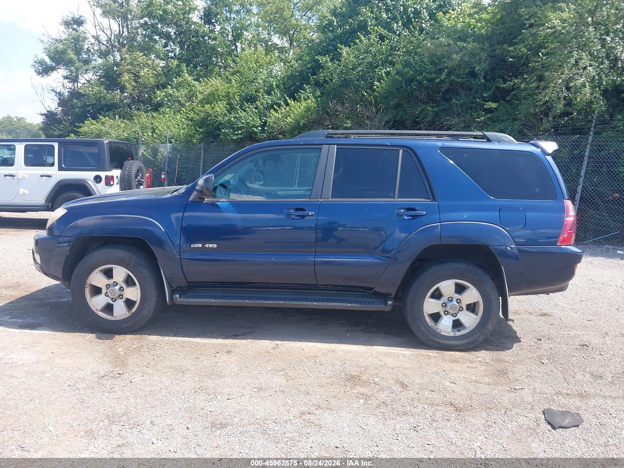 2004 Toyota 4runner Sr5 V6 Blue vin: JTEBU14R948023856