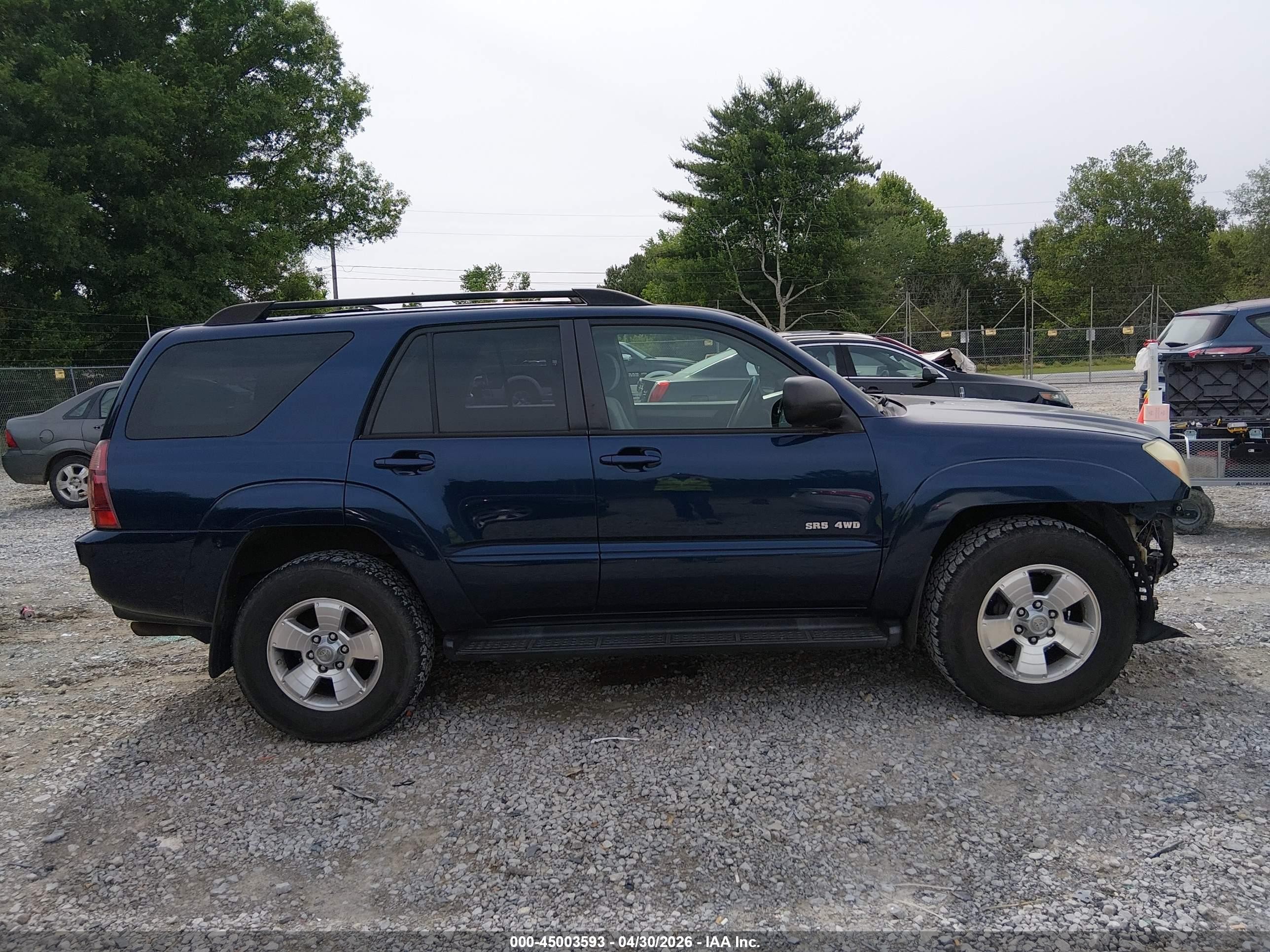 2005 Toyota 4runner Sr5 Sport V6/sr5 V6 Blue vin: JTEBU14R958036673